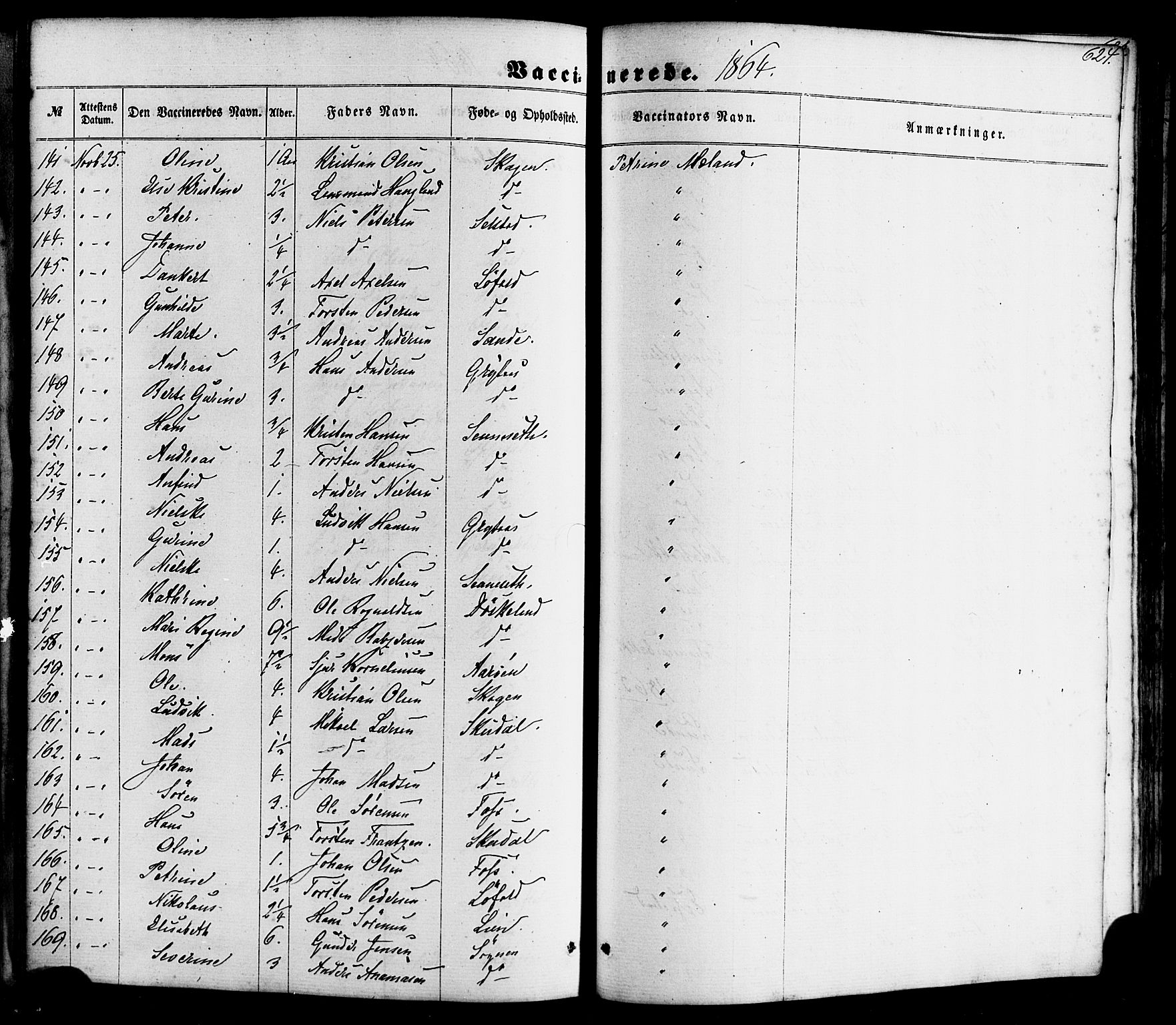 Gaular sokneprestembete, AV/SAB-A-80001/H/Haa: Parish register (official) no. A 5, 1860-1881, p. 624