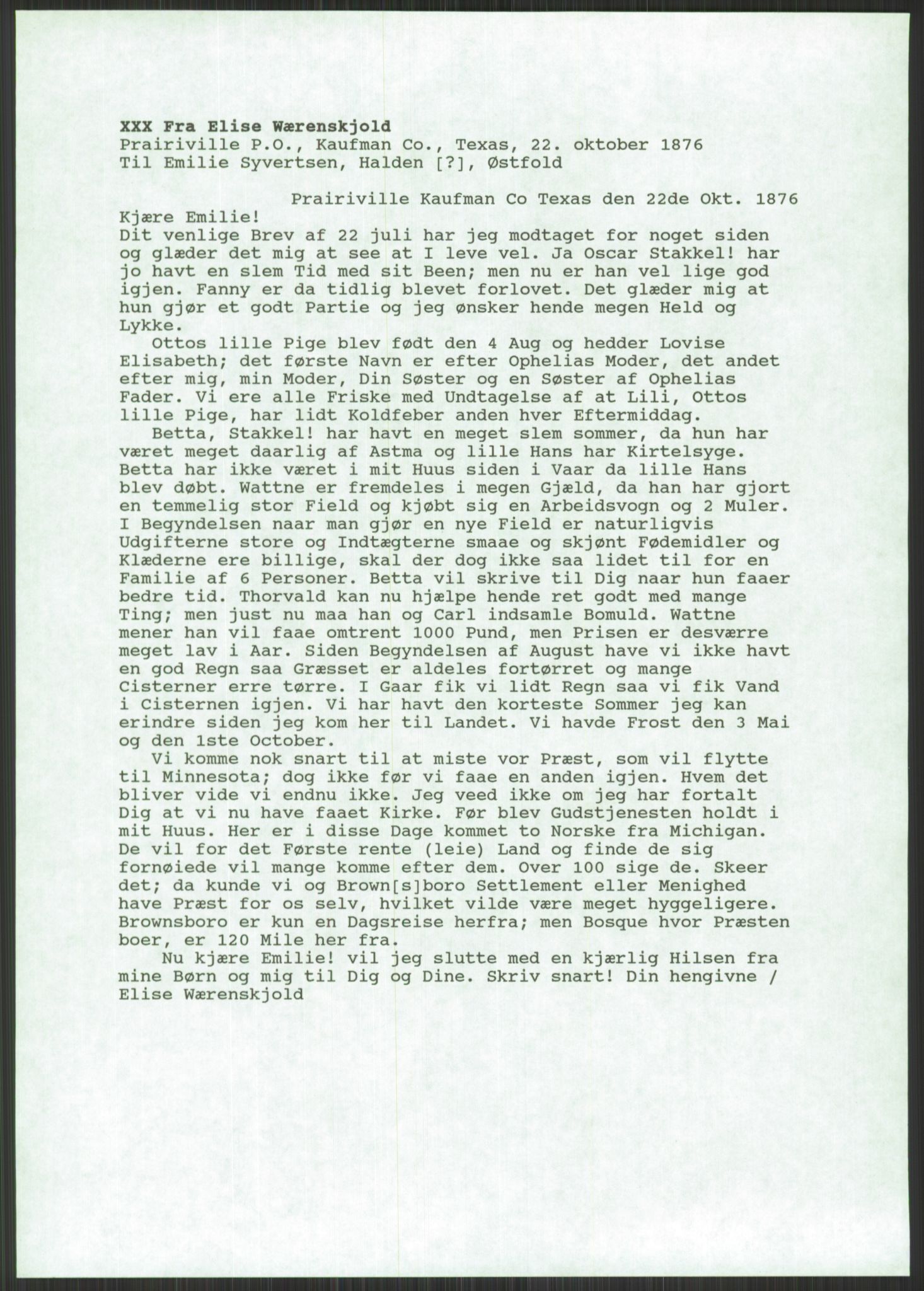 Samlinger til kildeutgivelse, Amerikabrevene, AV/RA-EA-4057/F/L0039: Innlån fra Ole Kolsrud, Buskerud og Ferdinand Næshagen, Østfold, 1860-1972, p. 101