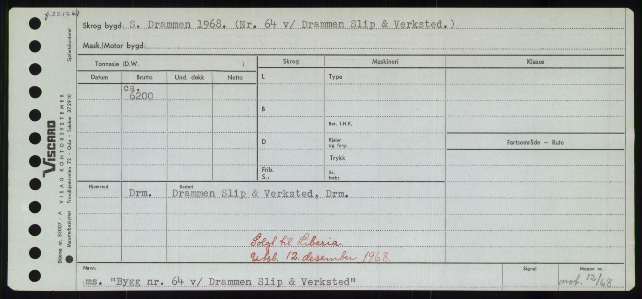 Sjøfartsdirektoratet med forløpere, Skipsmålingen, RA/S-1627/H/Hd/L0006: Fartøy, Byg-Båt, p. 189