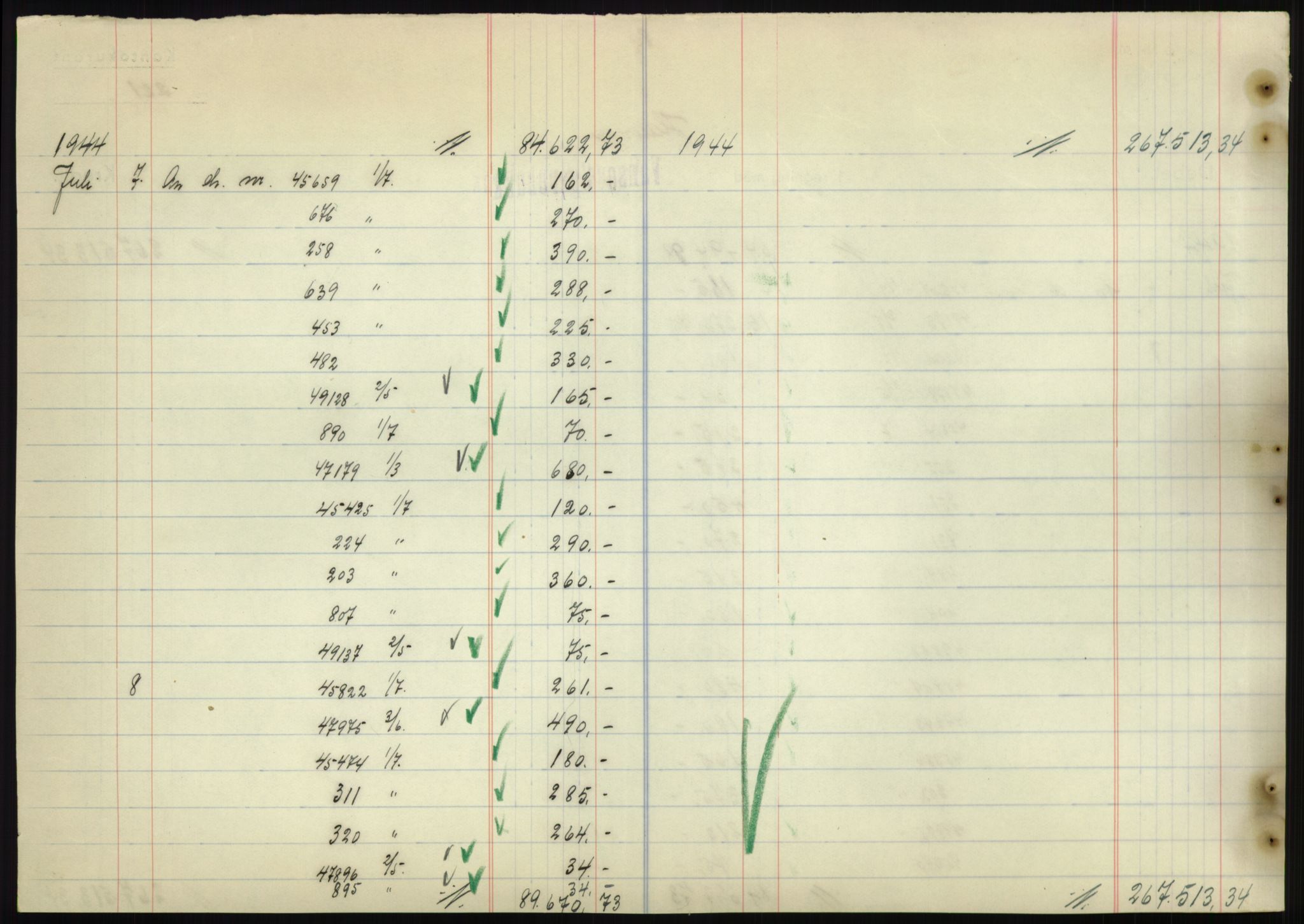 Forsvarsdepartementet, 10. kontor / Oppgjørskontoret, AV/RA-RAFA-1225/D/Db/L0180: Lista oppgjørskontor, 1942-1952, p. 2206