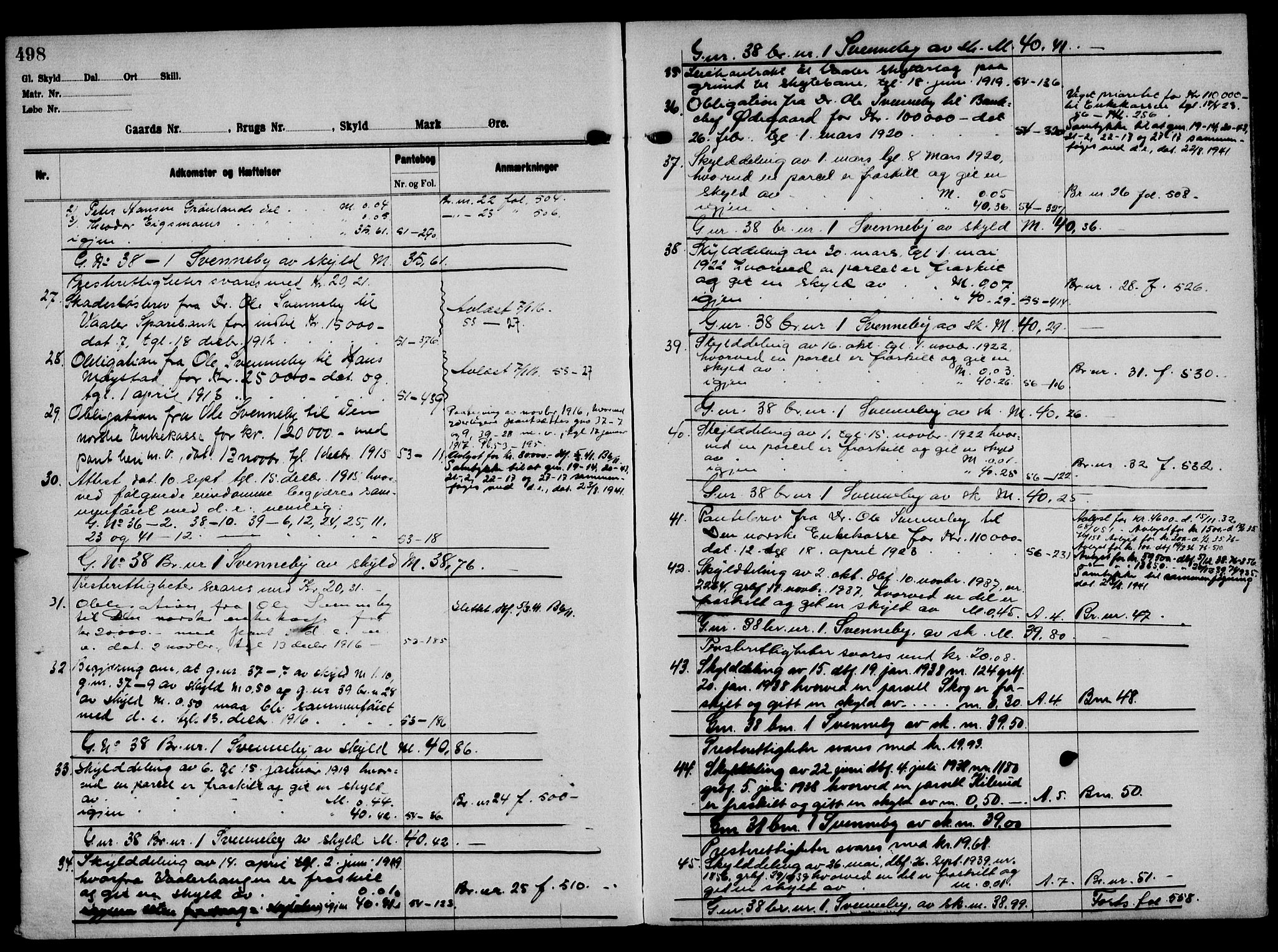 Solør tingrett, AV/SAH-TING-008/H/Ha/Hak/L0002: Mortgage register no. II, 1900-1935, p. 498