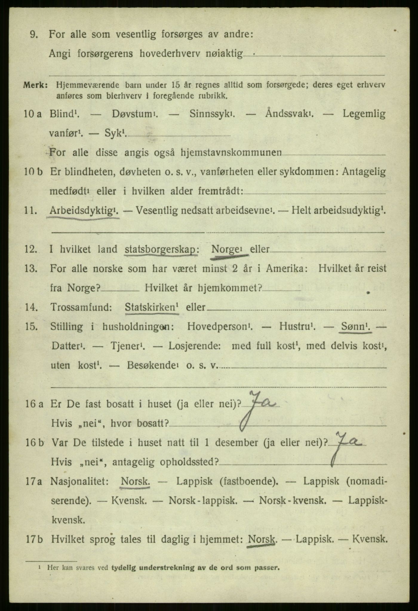 SATØ, 1920 census for Sørreisa, 1920, p. 3354