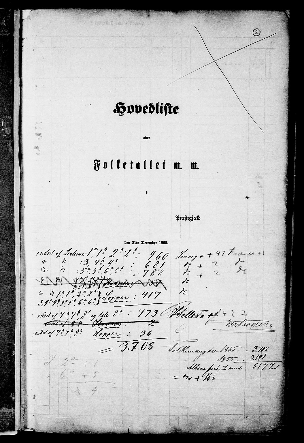 RA, 1865 census for Lenvik, 1865, p. 5