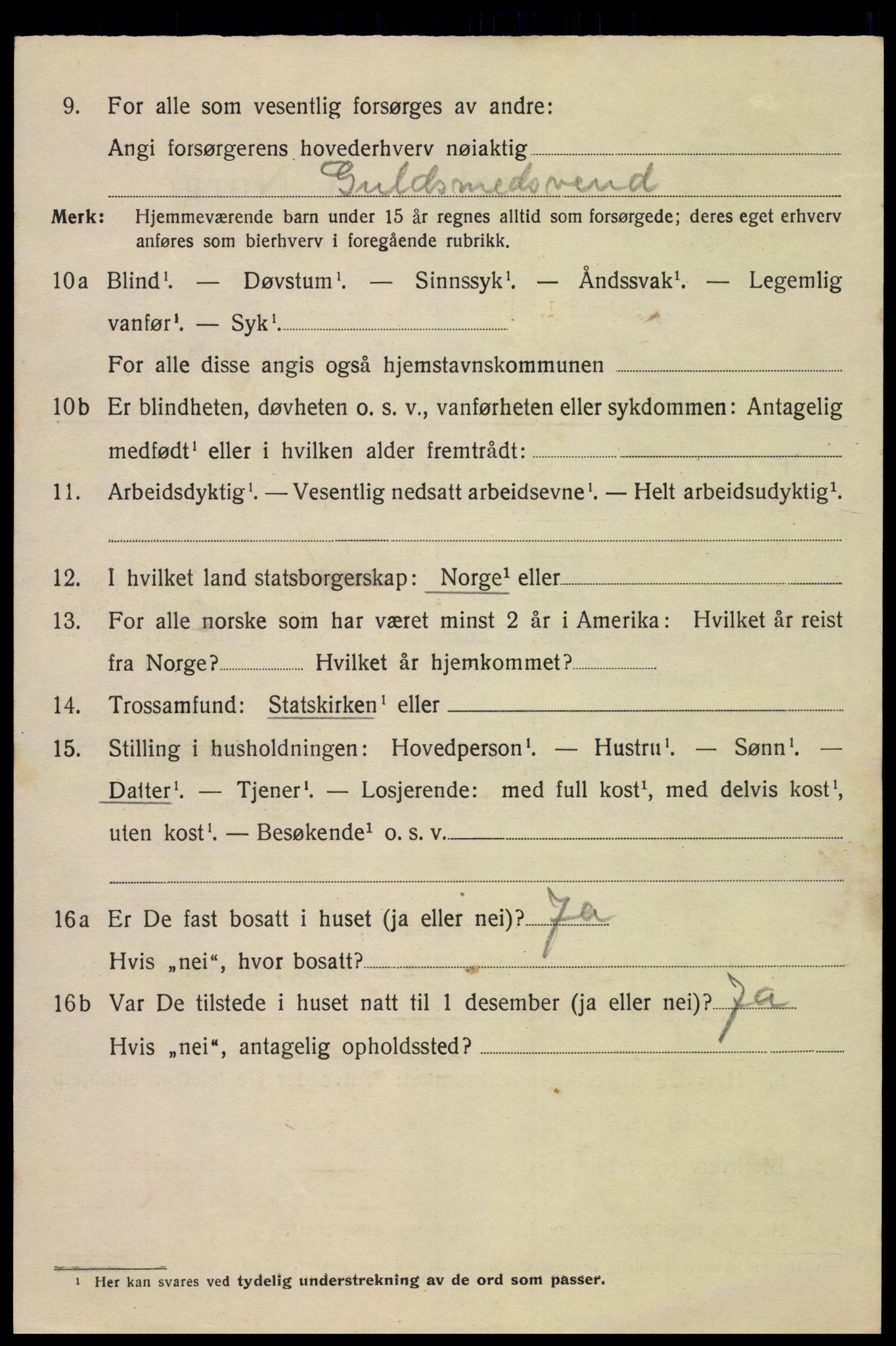 SAH, 1920 census for Gjøvik, 1920, p. 7845