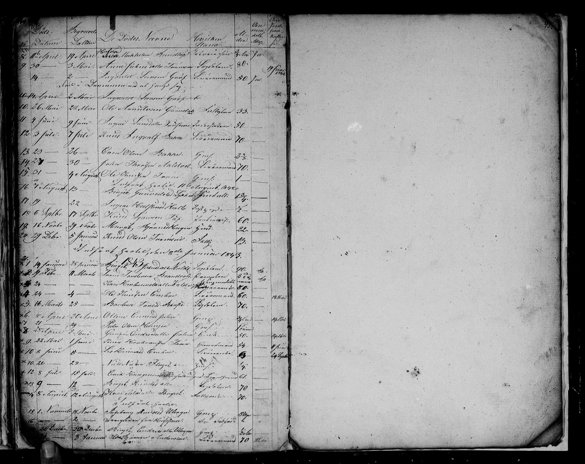 Gol kirkebøker, AV/SAKO-A-226/G/Gb/L0002: Parish register (copy) no. II 2, 1838-1844, p. 94-95