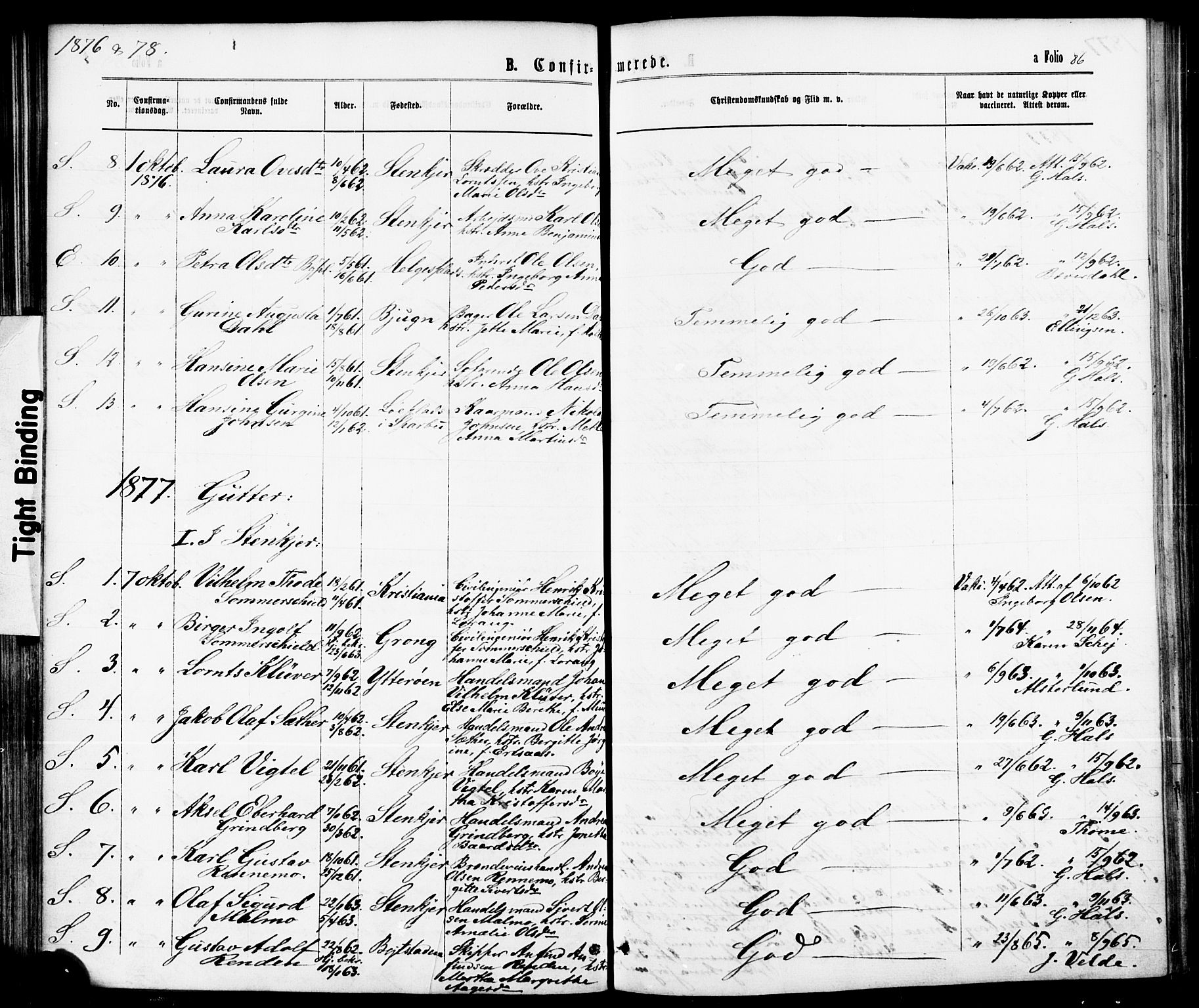 Ministerialprotokoller, klokkerbøker og fødselsregistre - Nord-Trøndelag, SAT/A-1458/739/L0370: Parish register (official) no. 739A02, 1868-1881, p. 86