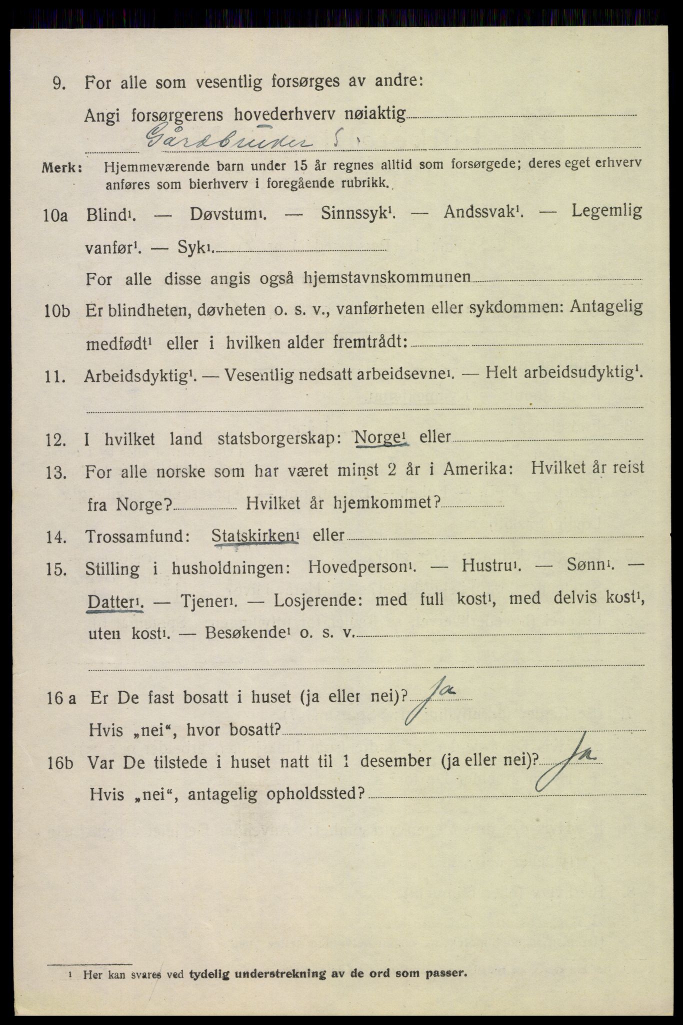 SAH, 1920 census for Sollia, 1920, p. 210