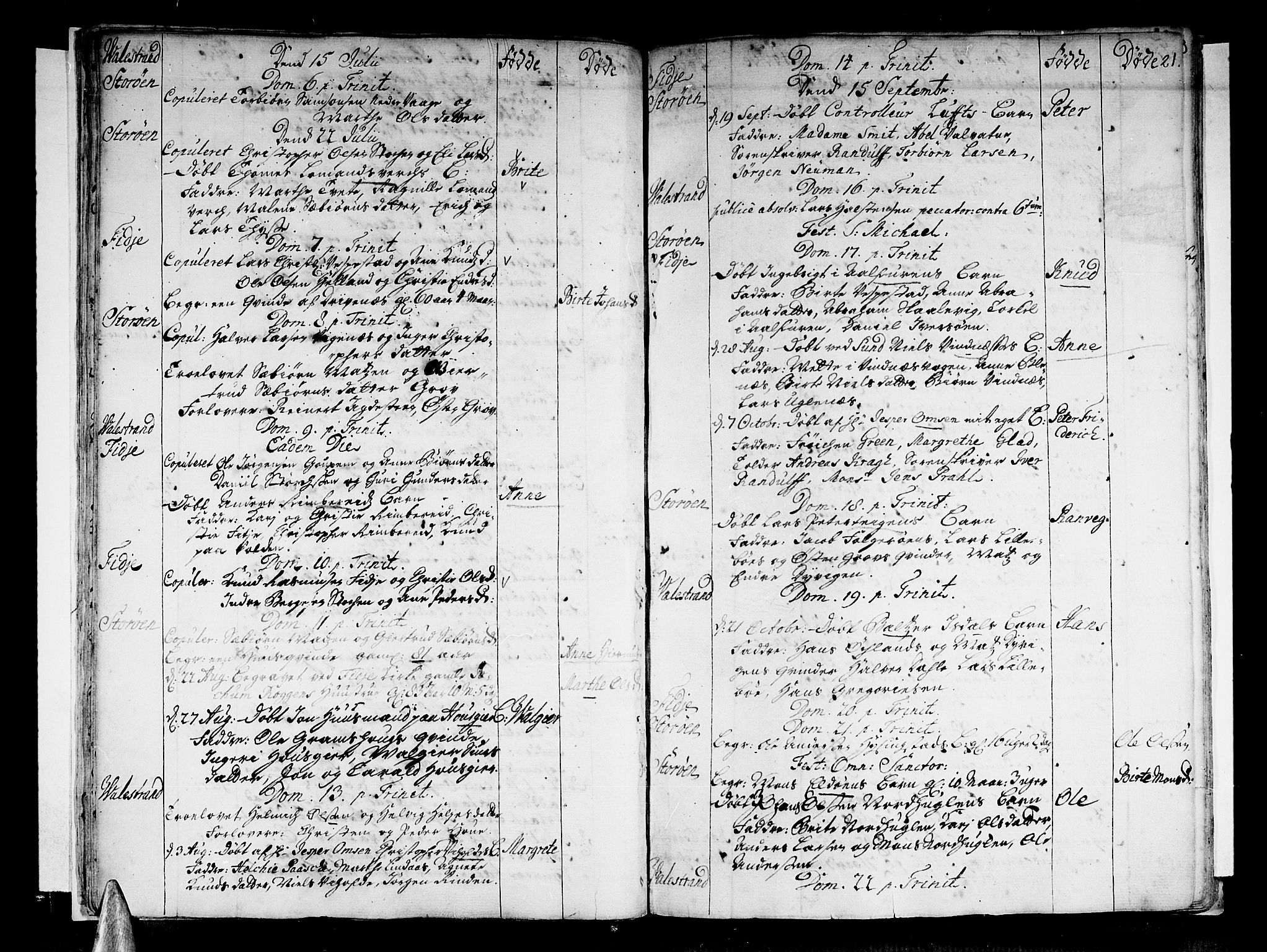Stord sokneprestembete, SAB/A-78201/H/Haa: Parish register (official) no. A 1, 1725-1744, p. 21