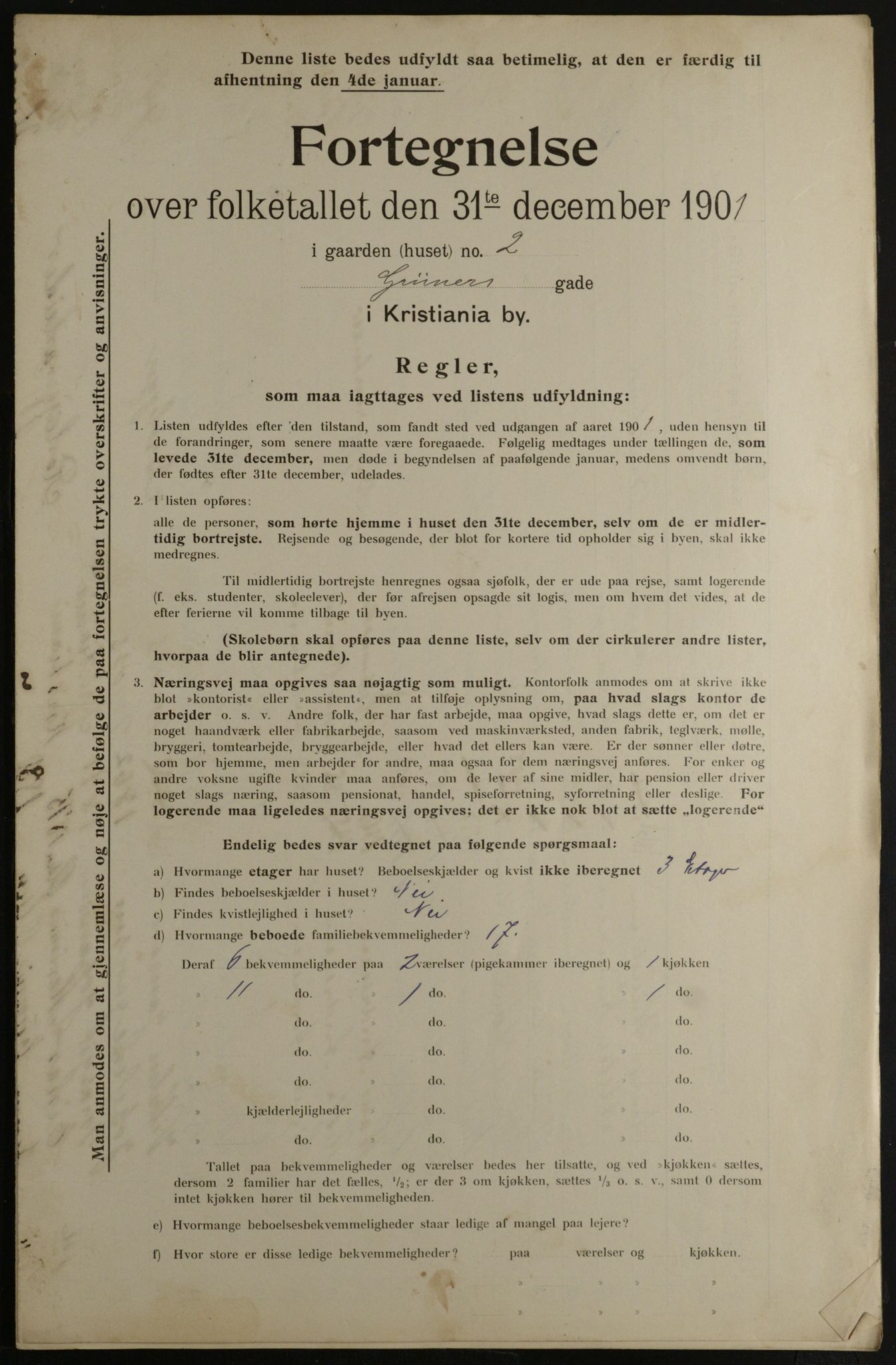 OBA, Municipal Census 1901 for Kristiania, 1901, p. 4982