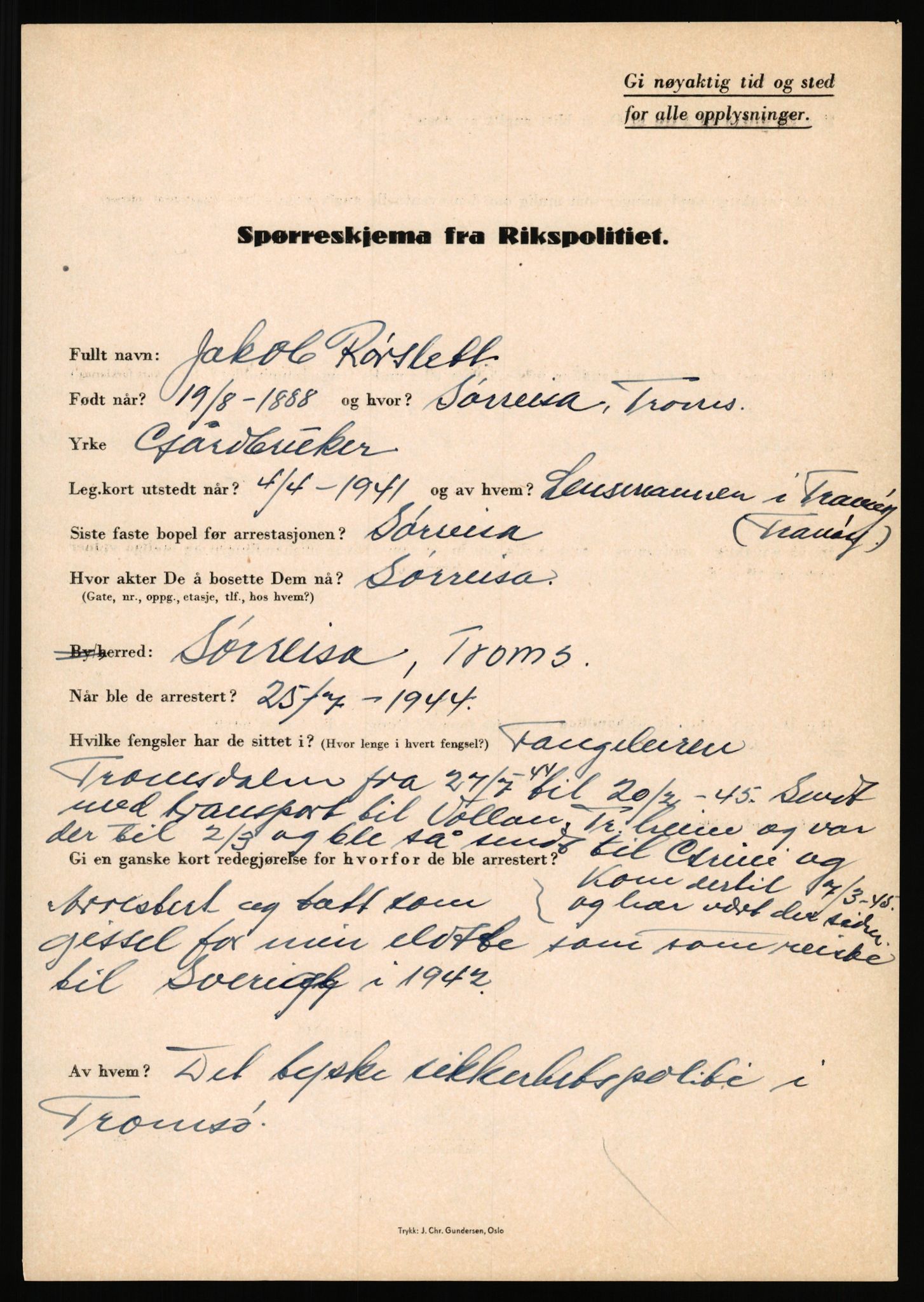 Rikspolitisjefen, AV/RA-S-1560/L/L0014: Pettersen, Aksel - Savosnick, Ernst, 1940-1945, p. 1018