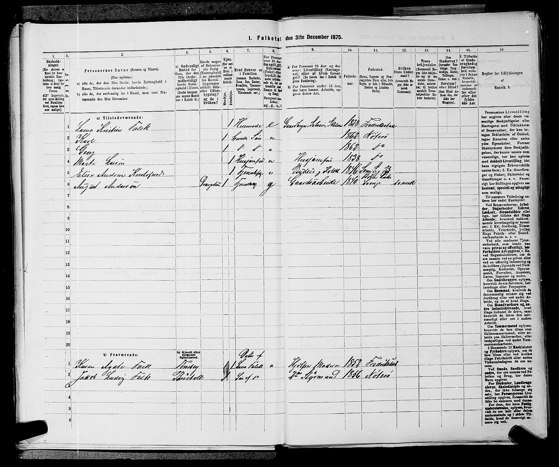 SAKO, 1875 census for 0722P Nøtterøy, 1875, p. 128