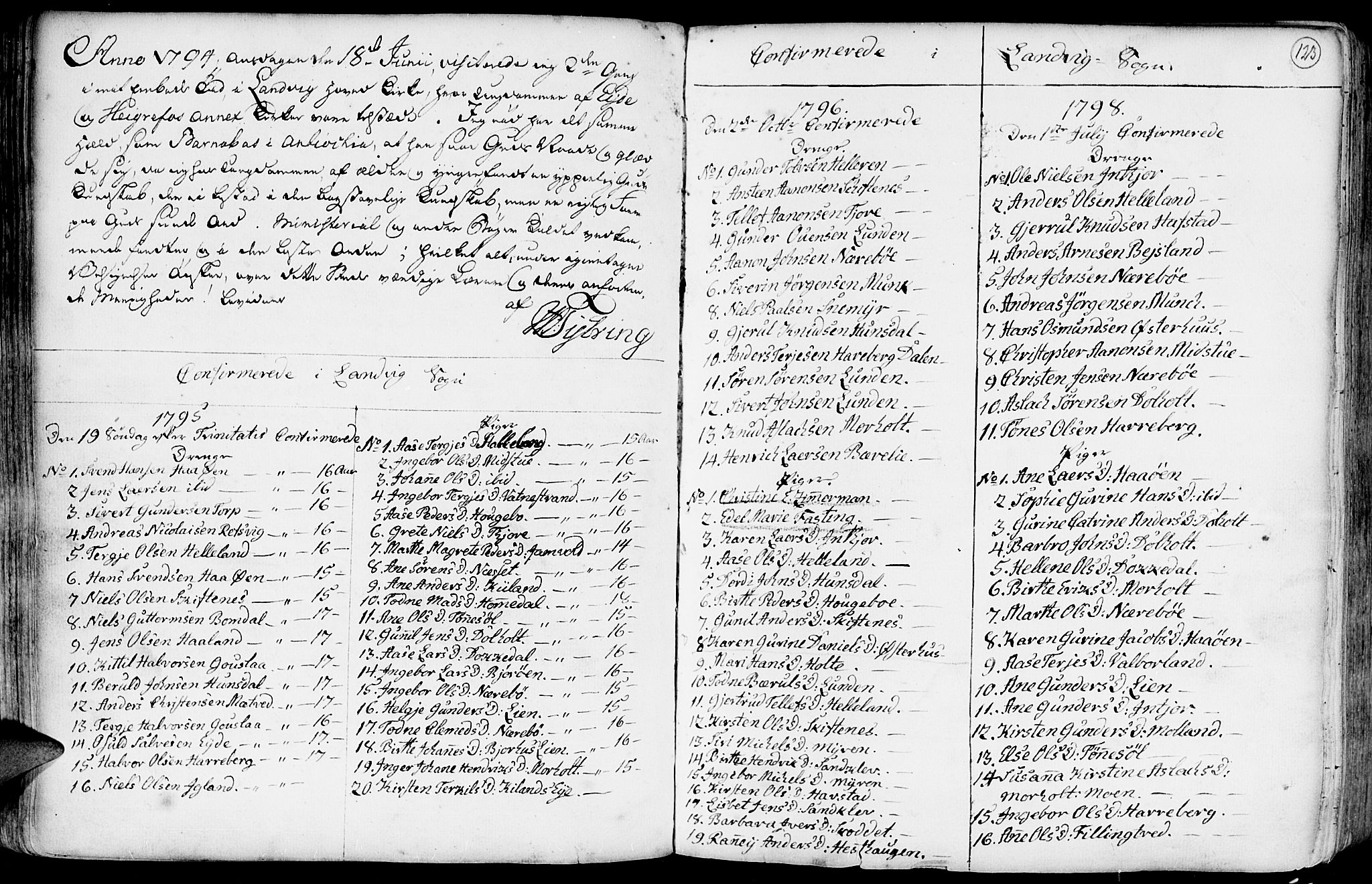 Hommedal sokneprestkontor, AV/SAK-1111-0023/F/Fa/Fab/L0002: Parish register (official) no. A 2 /1, 1741-1848, p. 123