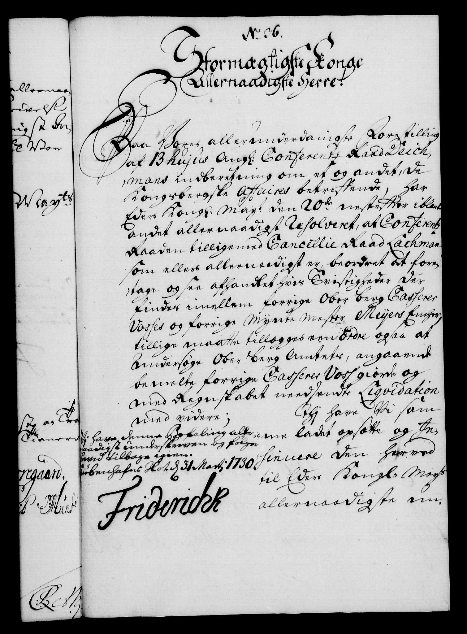 Rentekammeret, Kammerkanselliet, AV/RA-EA-3111/G/Gf/Gfa/L0013: Norsk relasjons- og resolusjonsprotokoll (merket RK 52.13), 1730, p. 238