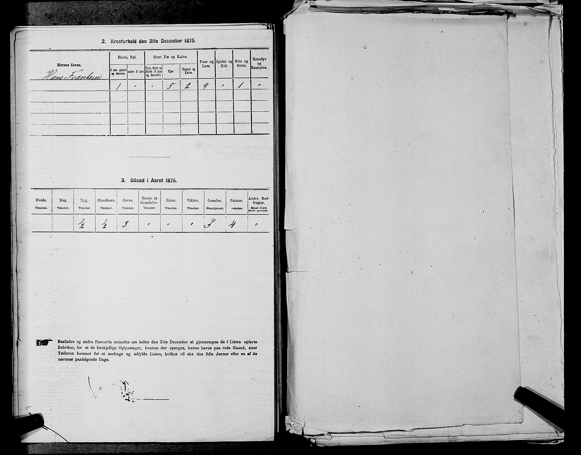 RA, 1875 census for 0239P Hurdal, 1875, p. 726