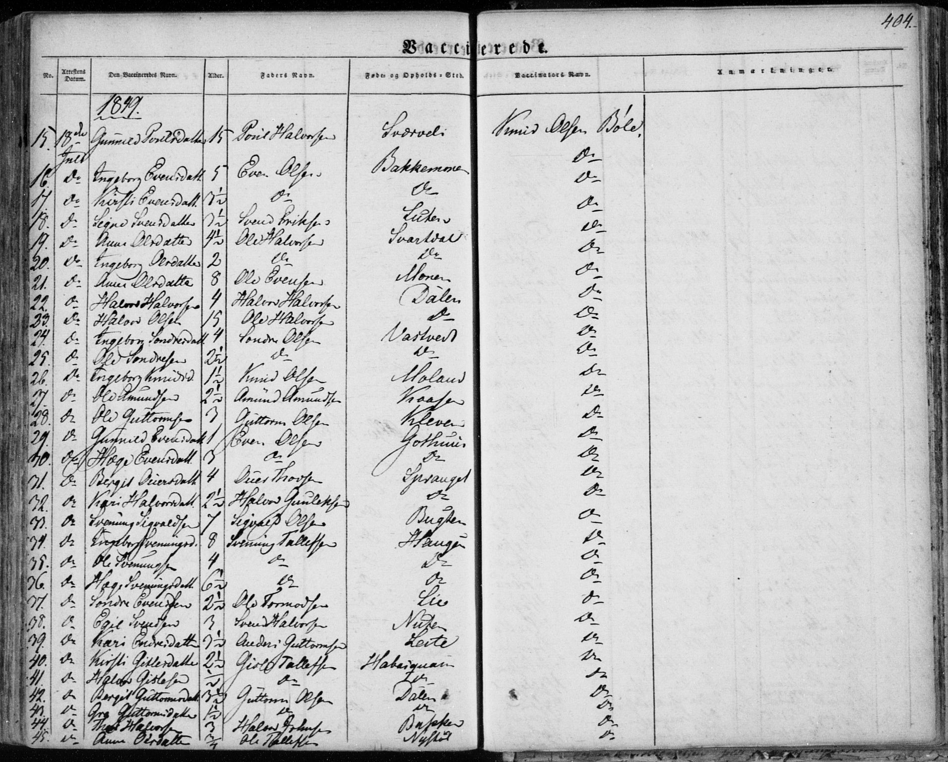 Seljord kirkebøker, SAKO/A-20/F/Fa/L0011: Parish register (official) no. I 11, 1831-1849, p. 404
