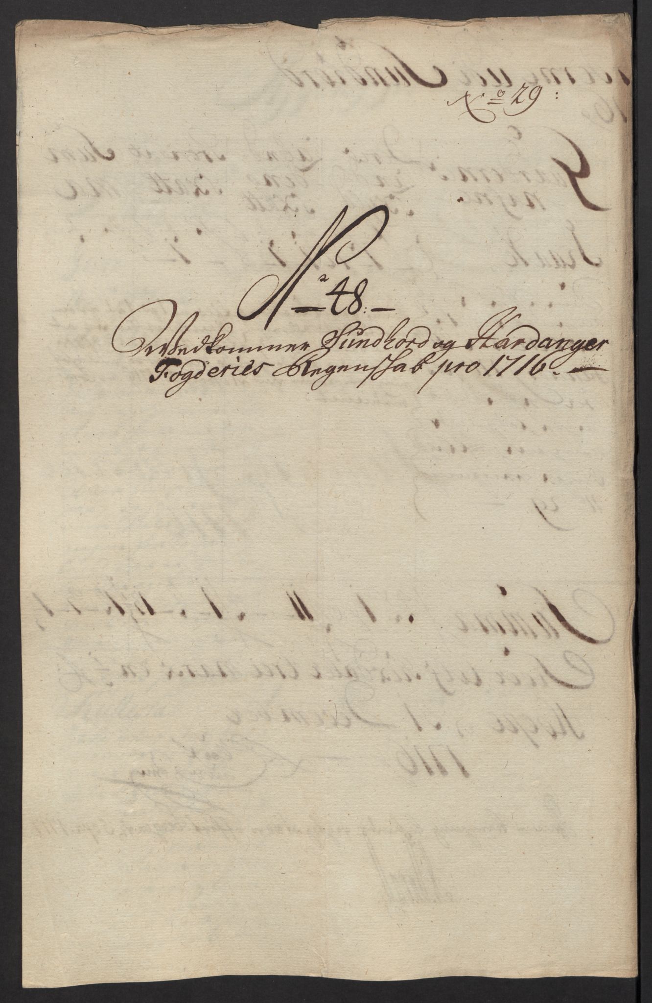 Rentekammeret inntil 1814, Reviderte regnskaper, Fogderegnskap, RA/EA-4092/R48/L2992: Fogderegnskap Sunnhordland og Hardanger, 1716, p. 252