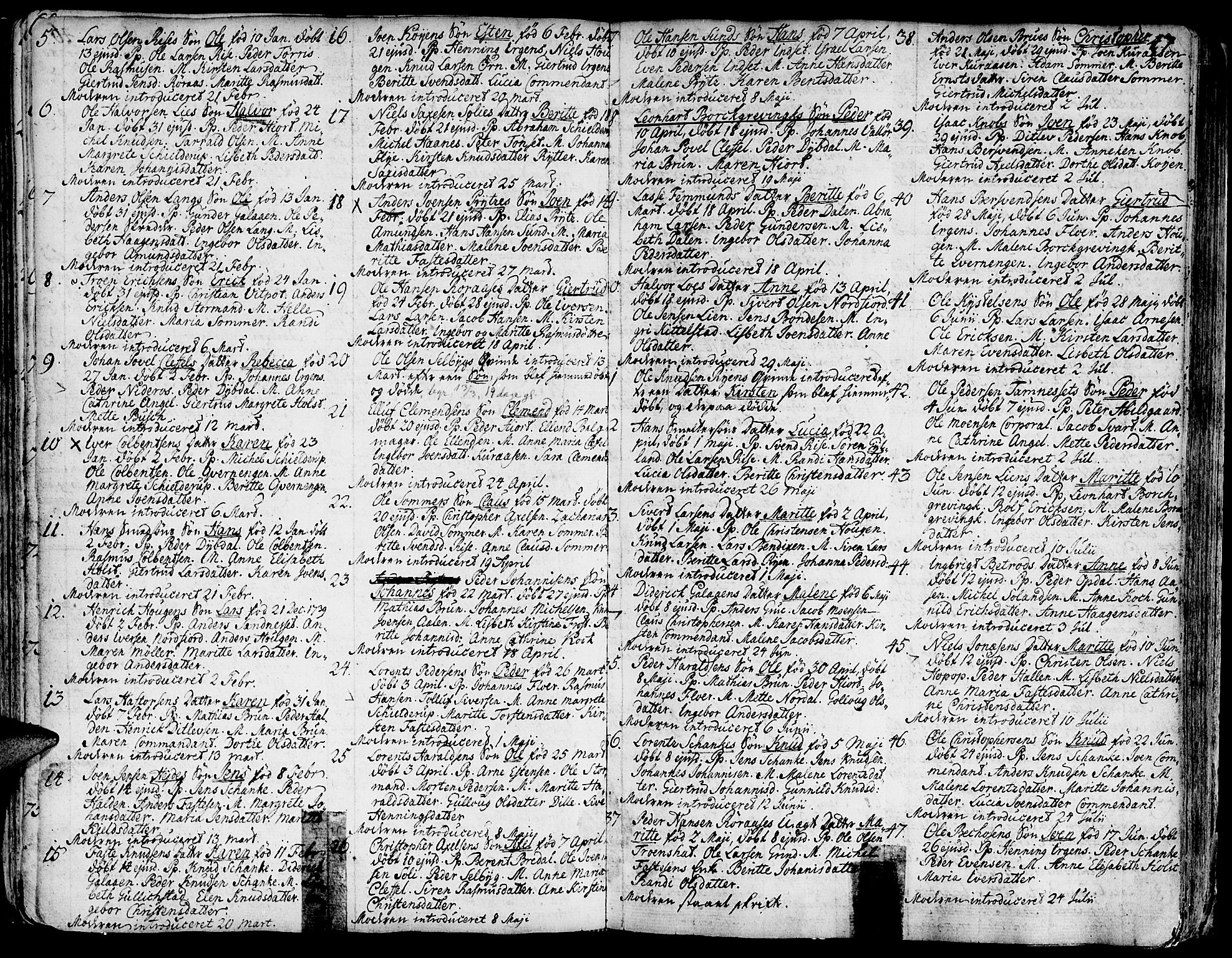 Ministerialprotokoller, klokkerbøker og fødselsregistre - Sør-Trøndelag, SAT/A-1456/681/L0925: Parish register (official) no. 681A03, 1727-1766, p. 47