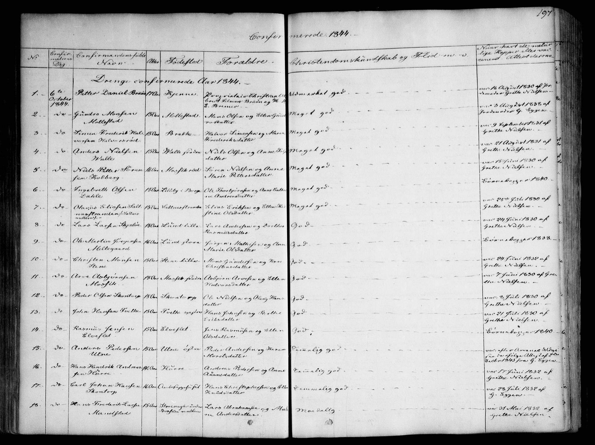 Onsøy prestekontor Kirkebøker, SAO/A-10914/F/Fa/L0003: Parish register (official) no. I 3, 1841-1860, p. 197