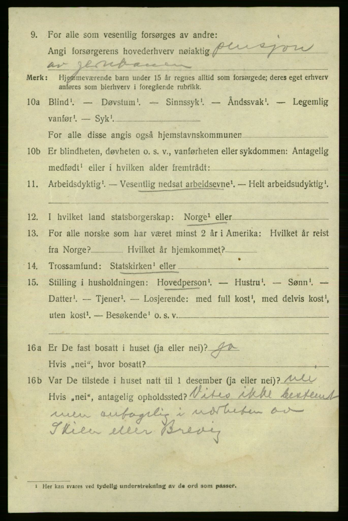 SAO, 1920 census for Fredrikshald, 1920, p. 20300