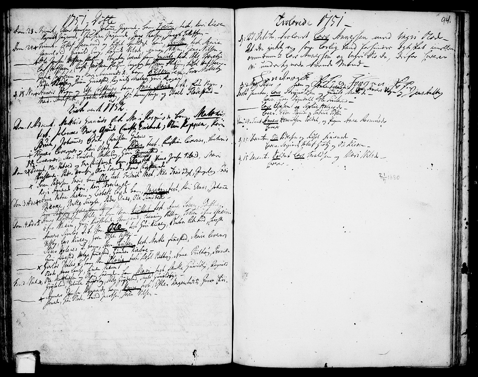 Rakkestad prestekontor Kirkebøker, SAO/A-2008/F/Fa/L0002: Parish register (official) no. I 2, 1741-1751, p. 94