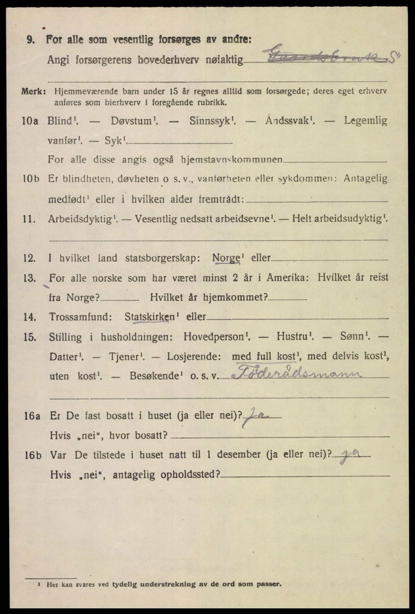 SAK, 1920 census for Kvinesdal, 1920, p. 2446