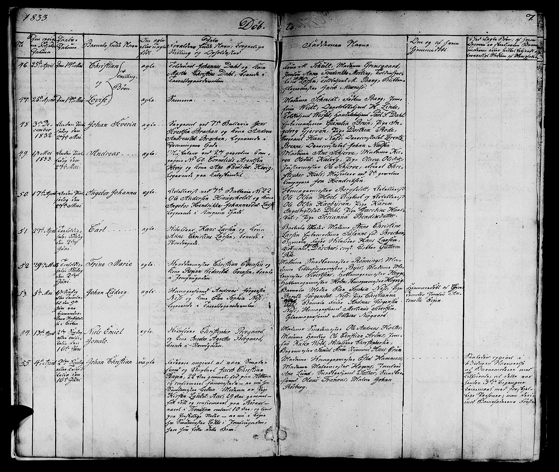 Ministerialprotokoller, klokkerbøker og fødselsregistre - Sør-Trøndelag, AV/SAT-A-1456/602/L0136: Parish register (copy) no. 602C04, 1833-1845, p. 7