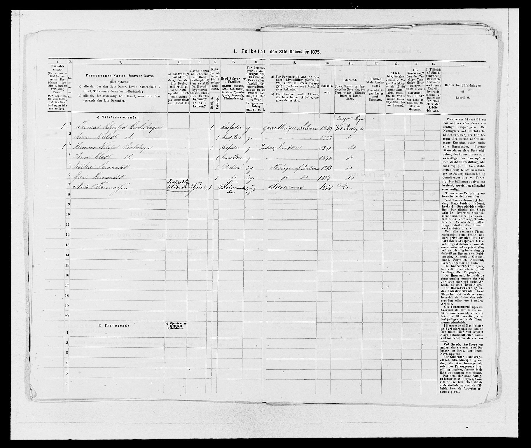 SAB, 1875 census for 1235P Voss, 1875, p. 1408