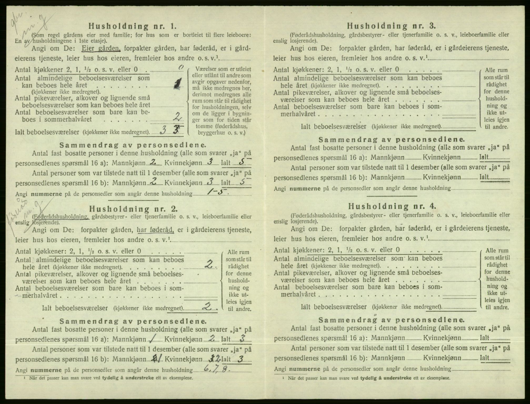 SAB, 1920 census for Voss, 1920, p. 2570