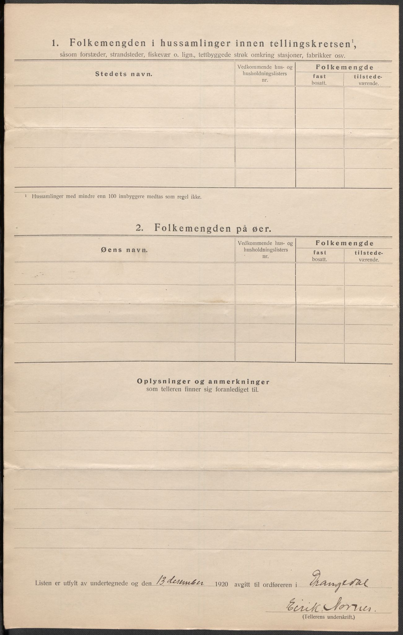 SAKO, 1920 census for Drangedal, 1920, p. 13