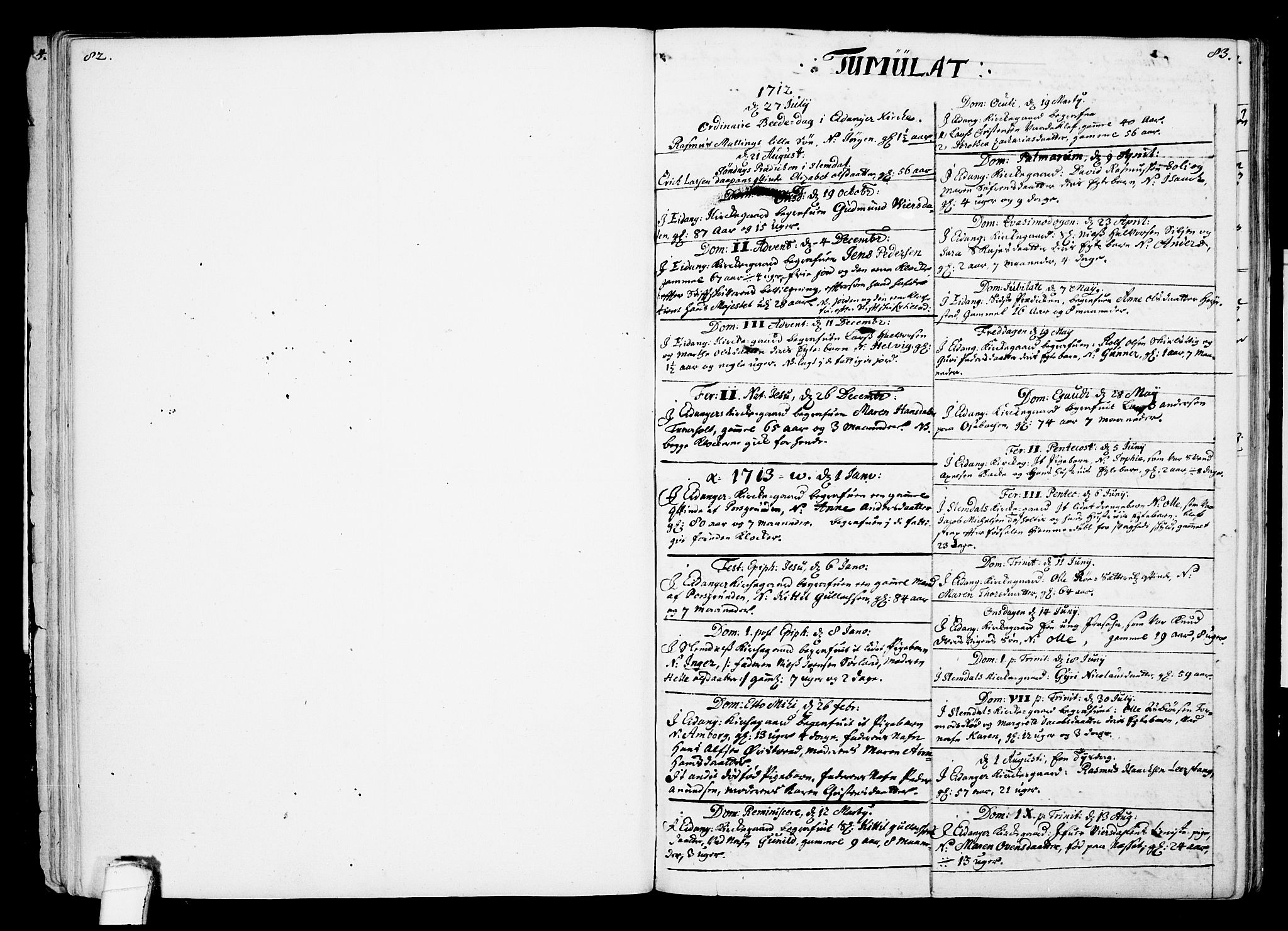 Eidanger kirkebøker, SAKO/A-261/F/Fa/L0002: Parish register (official) no. 2, 1712-1720, p. 82-83