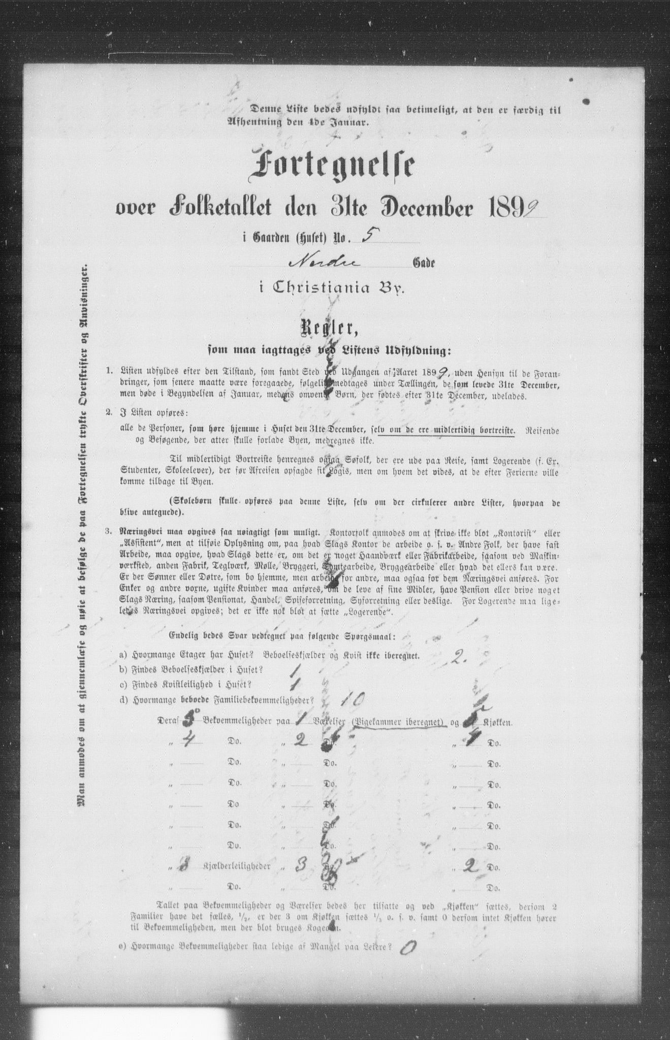 OBA, Municipal Census 1899 for Kristiania, 1899, p. 9483