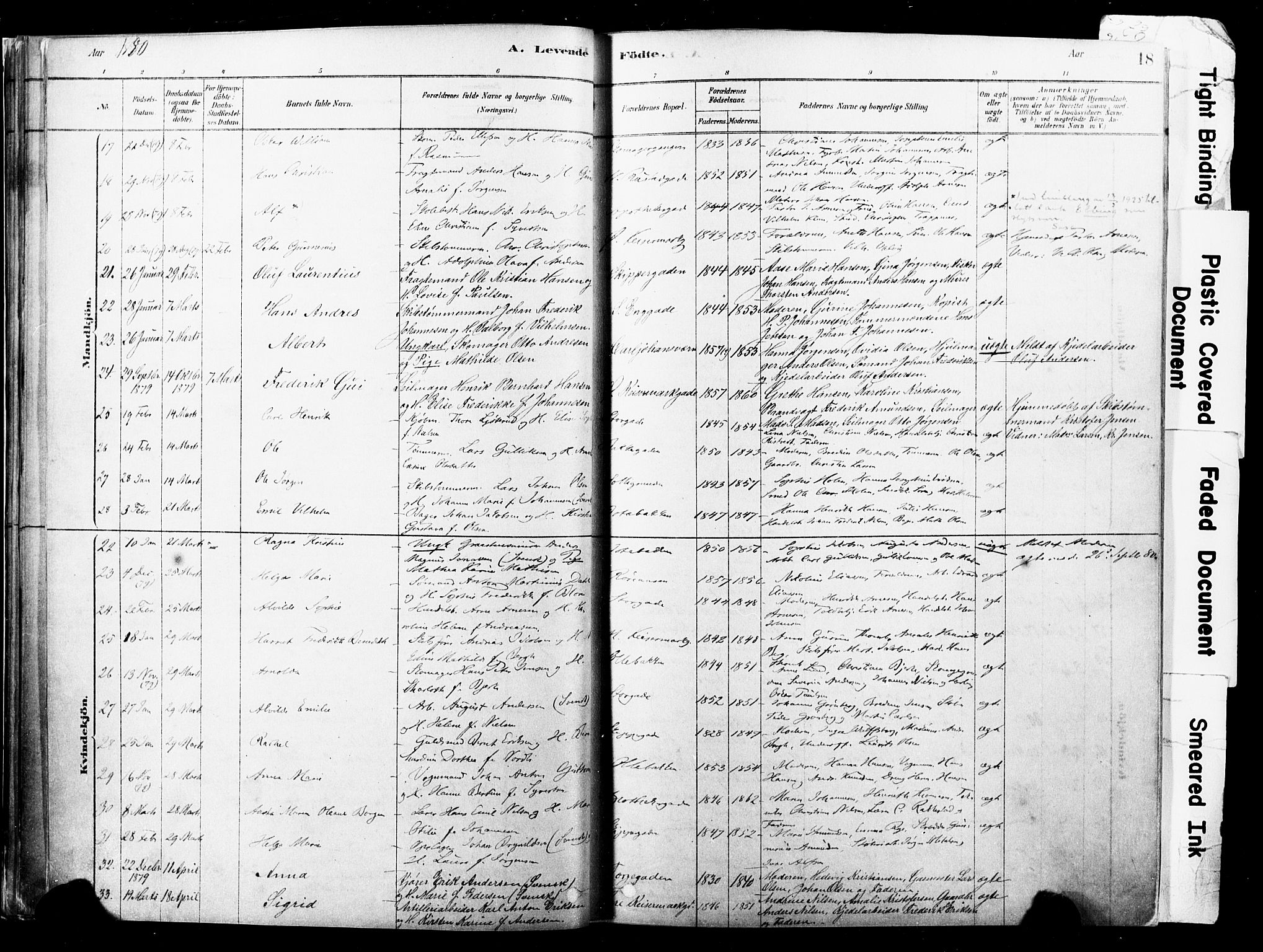 Horten kirkebøker, SAKO/A-348/F/Fa/L0003: Parish register (official) no. 3, 1878-1887, p. 18