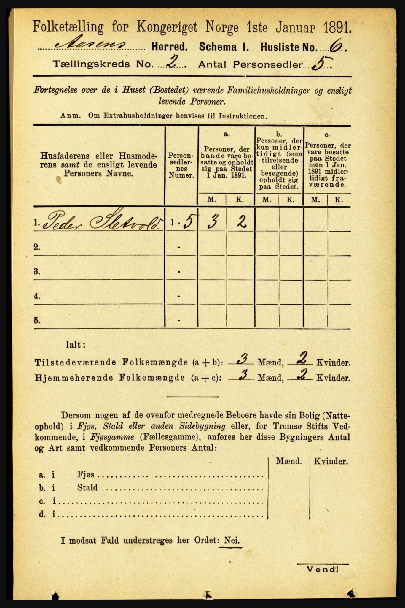 RA, 1891 census for 1716 Åsen, 1891, p. 566