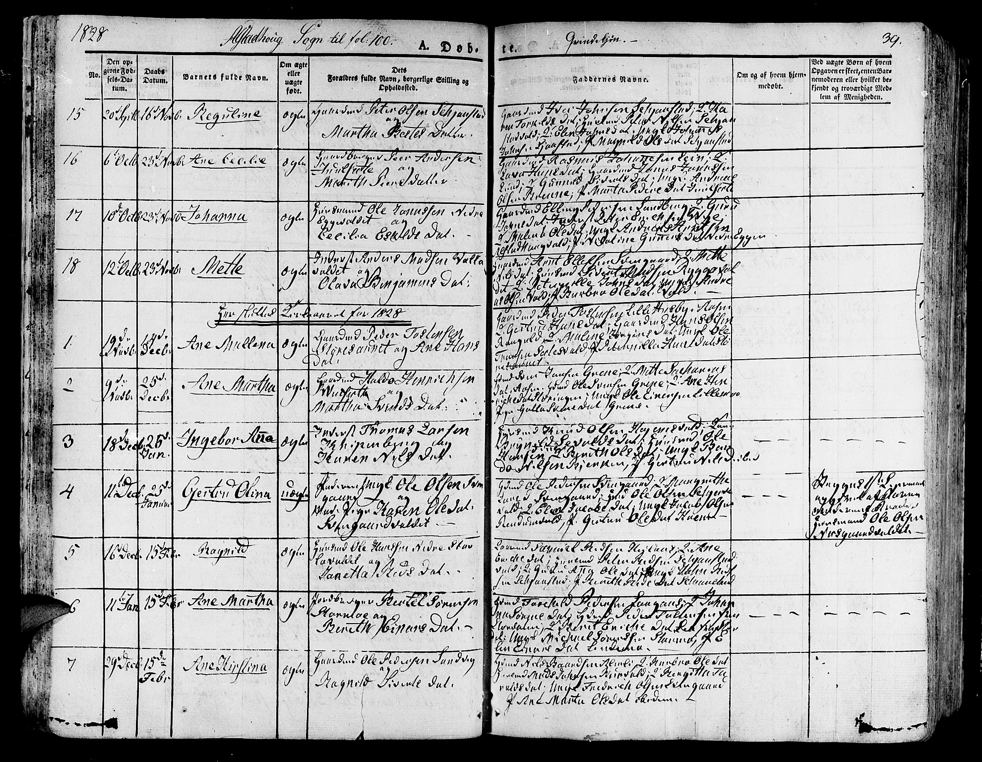Ministerialprotokoller, klokkerbøker og fødselsregistre - Nord-Trøndelag, SAT/A-1458/717/L0152: Parish register (official) no. 717A05 /1, 1825-1836, p. 39