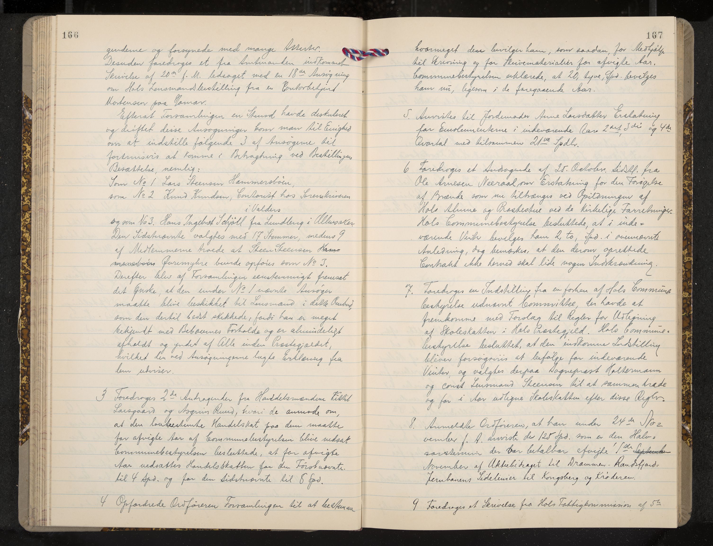 Ål formannskap og sentraladministrasjon, IKAK/0619021/A/Aa/L0003: Utskrift av møtebok, 1864-1880, p. 166-167