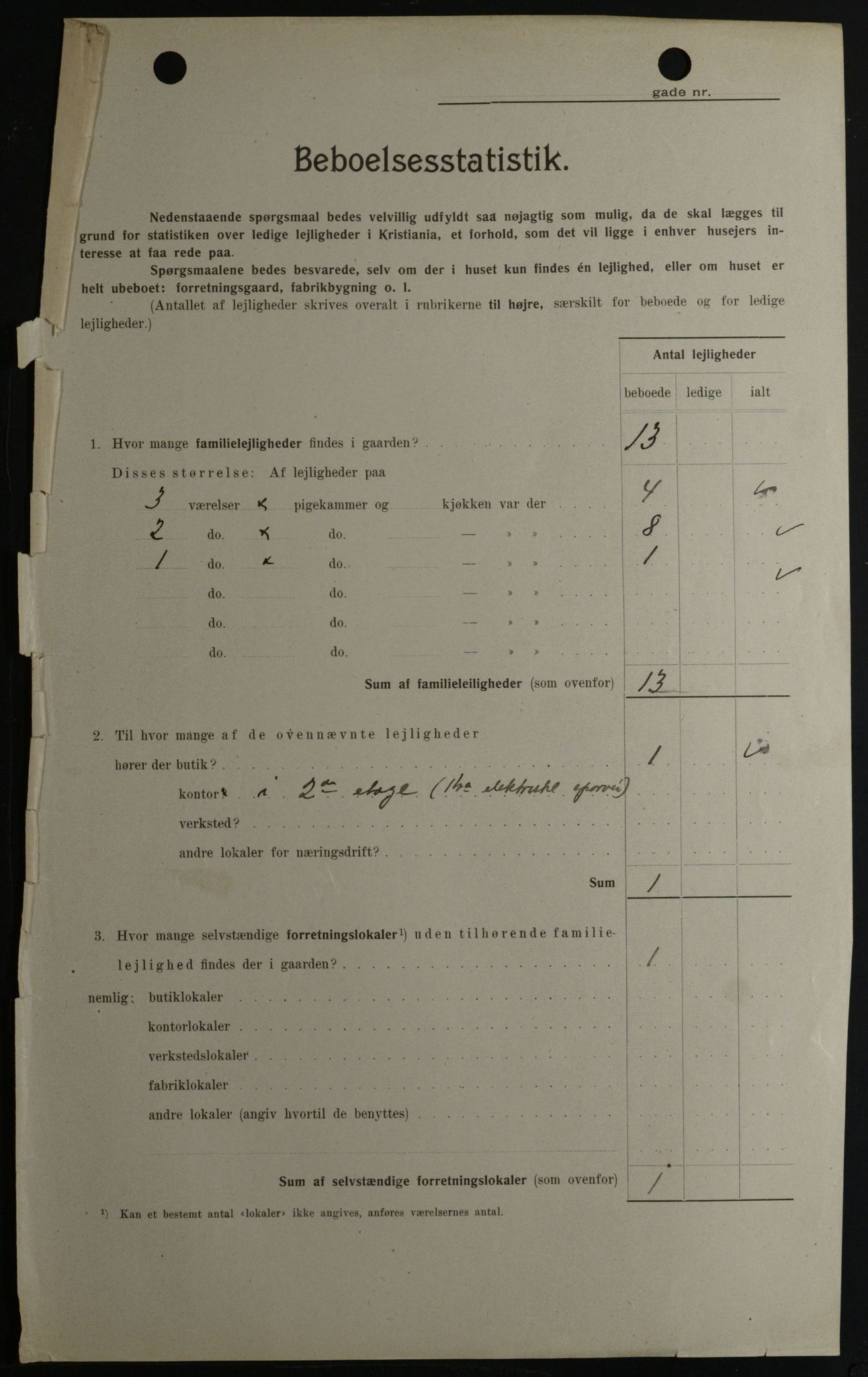 OBA, Municipal Census 1908 for Kristiania, 1908, p. 109383