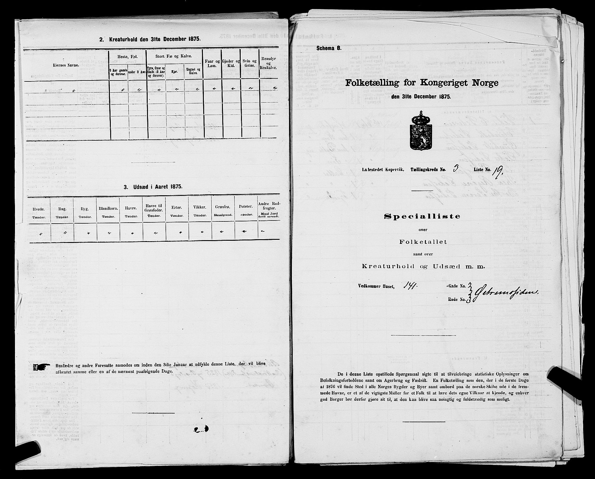 SAST, 1875 census for 1105B Avaldsnes/Kopervik, 1875, p. 40