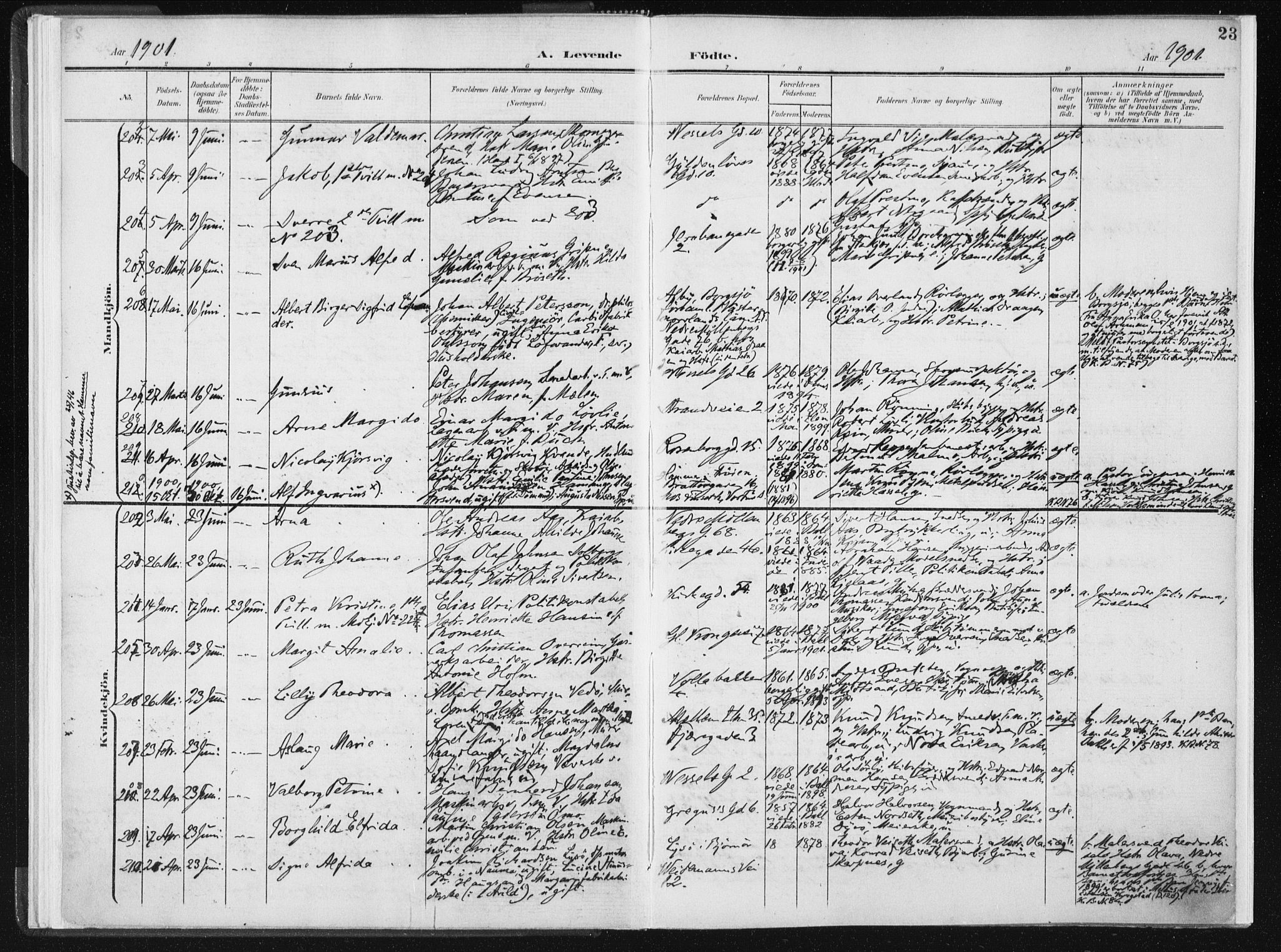 Ministerialprotokoller, klokkerbøker og fødselsregistre - Sør-Trøndelag, SAT/A-1456/604/L0199: Parish register (official) no. 604A20I, 1901-1906, p. 23