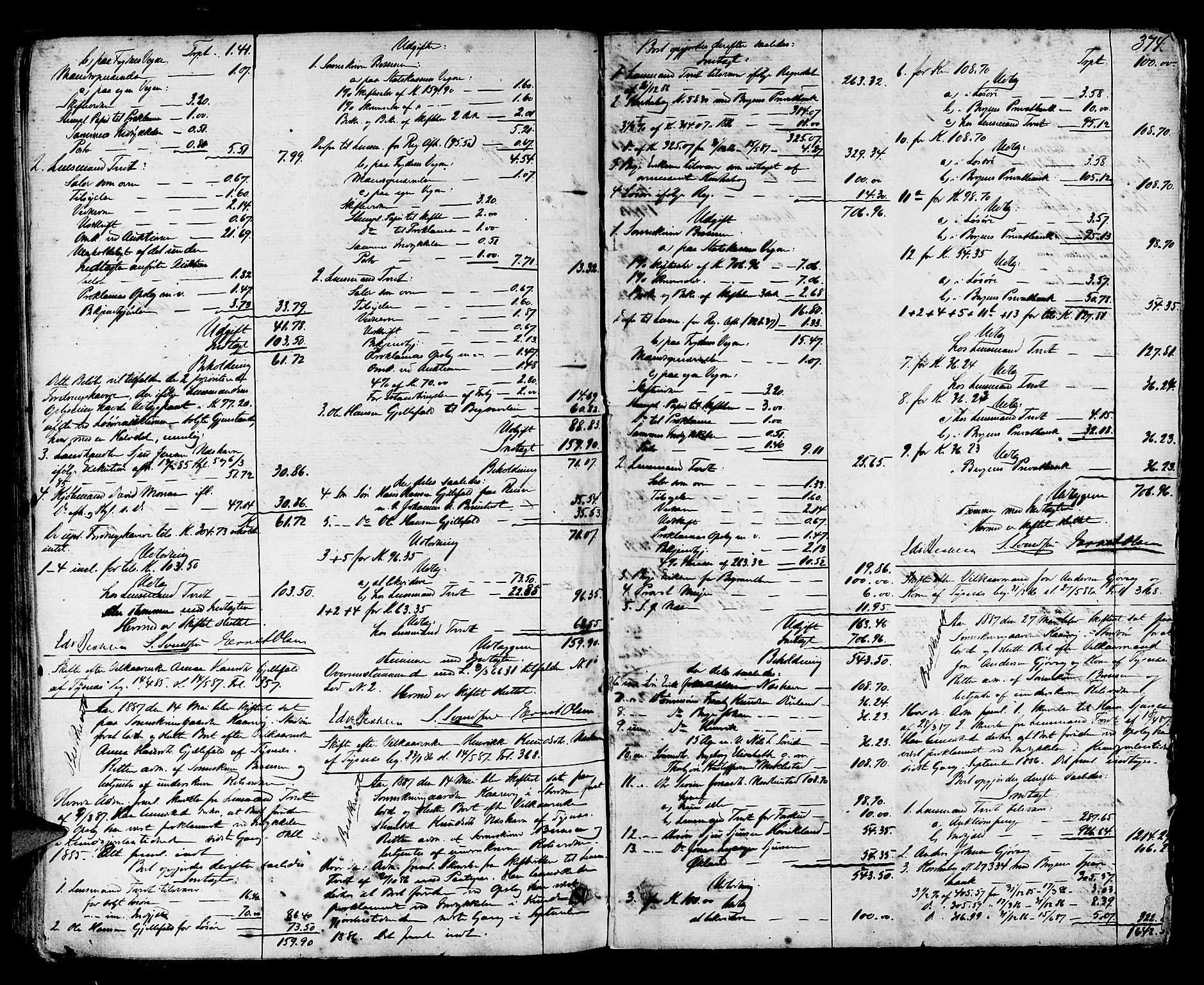 Sunnhordland sorenskrivar, AV/SAB-A-2401/1/H/Ha/Hac/L0001: Skifteprotokollar. Tysnes og Strandebarm. Register i protokoll., 1862-1887, p. 373b-374a