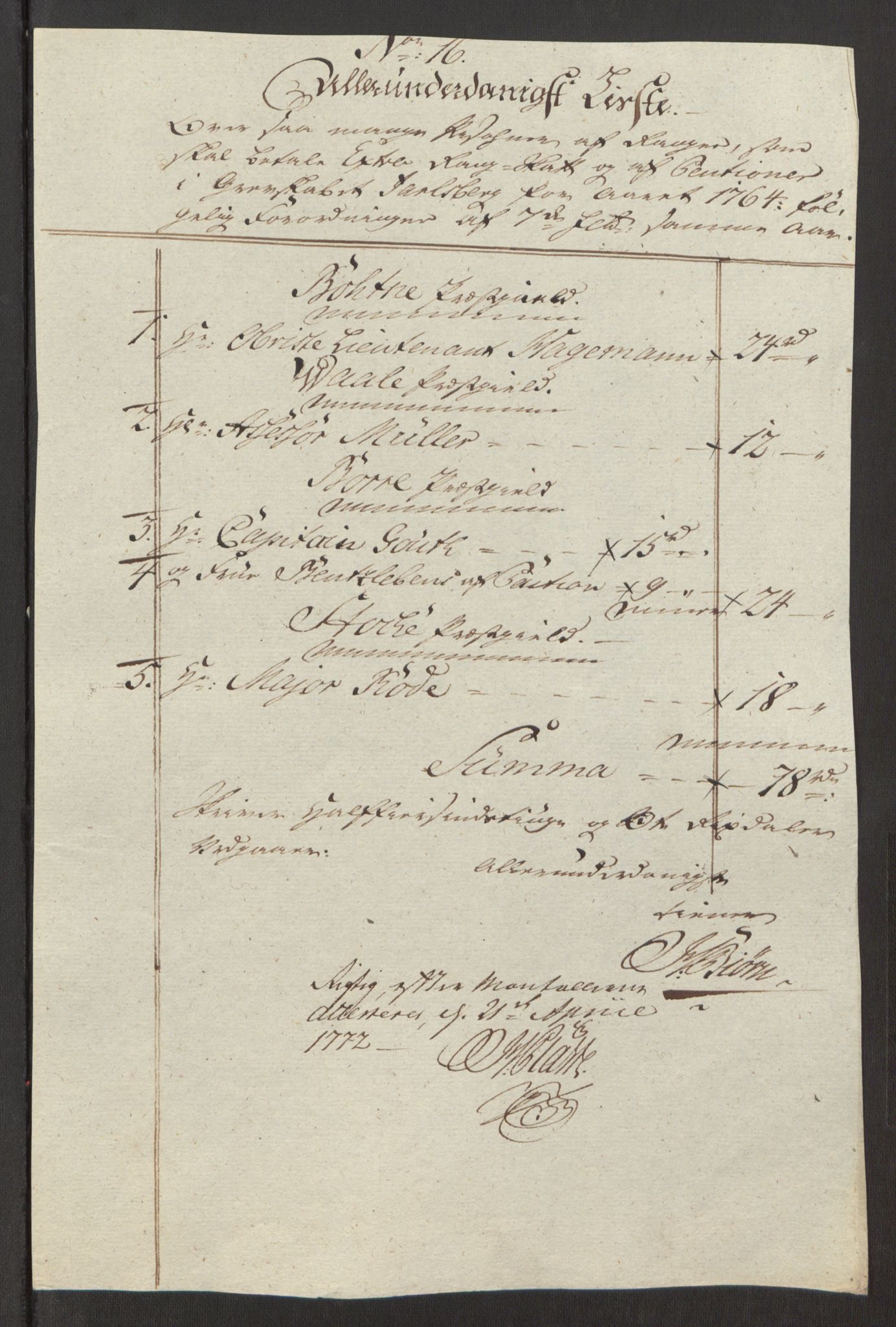 Rentekammeret inntil 1814, Reviderte regnskaper, Fogderegnskap, RA/EA-4092/R32/L1960: Ekstraskatten Jarlsberg grevskap, 1762-1772, p. 67