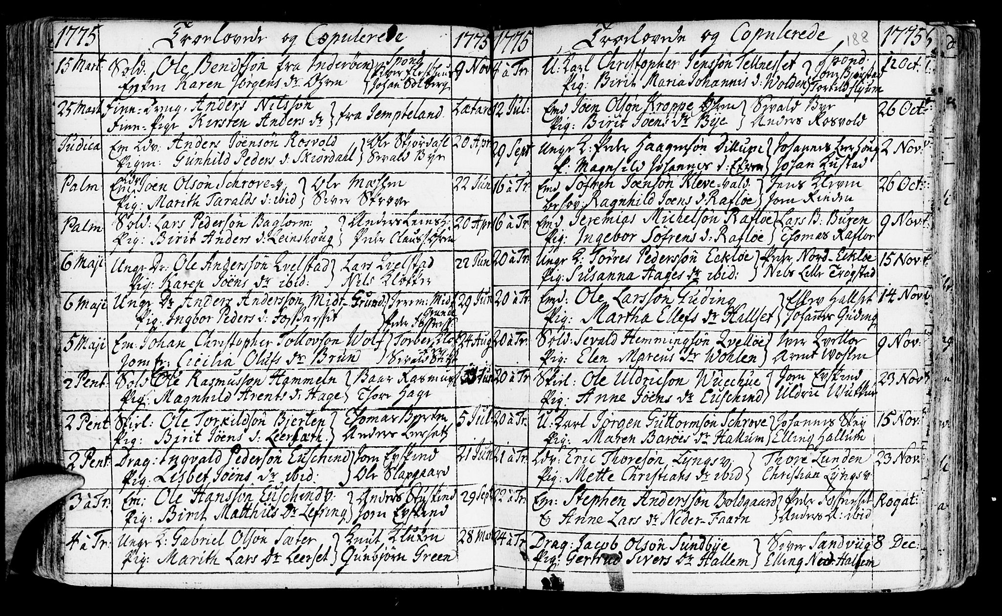 Ministerialprotokoller, klokkerbøker og fødselsregistre - Nord-Trøndelag, SAT/A-1458/723/L0231: Parish register (official) no. 723A02, 1748-1780, p. 188