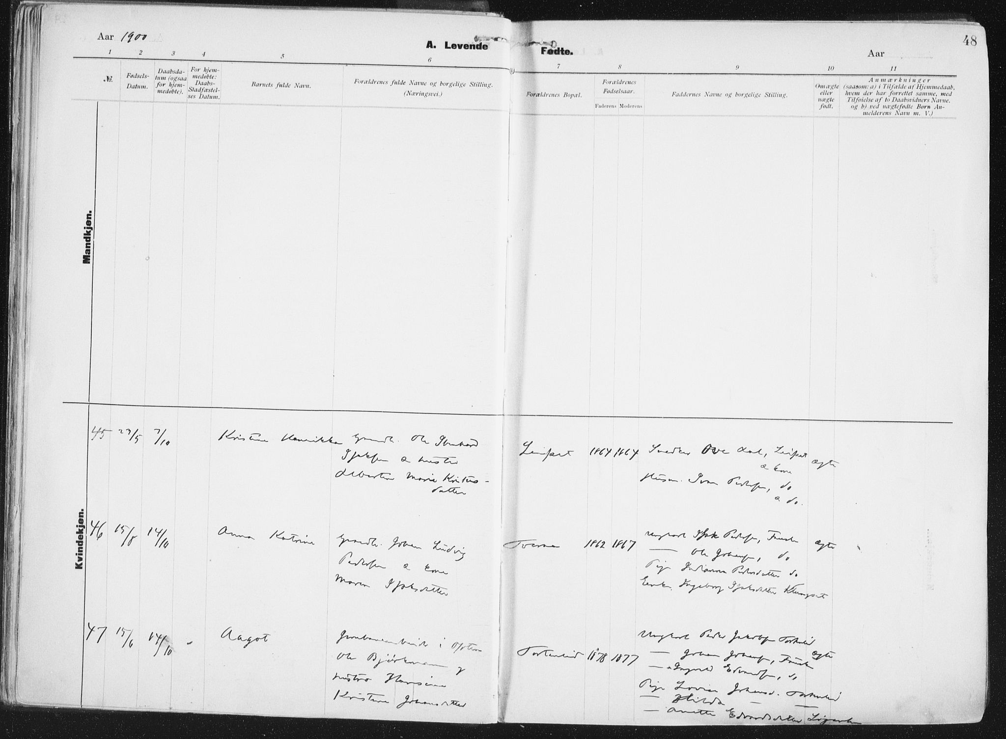 Ministerialprotokoller, klokkerbøker og fødselsregistre - Nordland, AV/SAT-A-1459/849/L0696: Parish register (official) no. 849A08, 1898-1910, p. 48