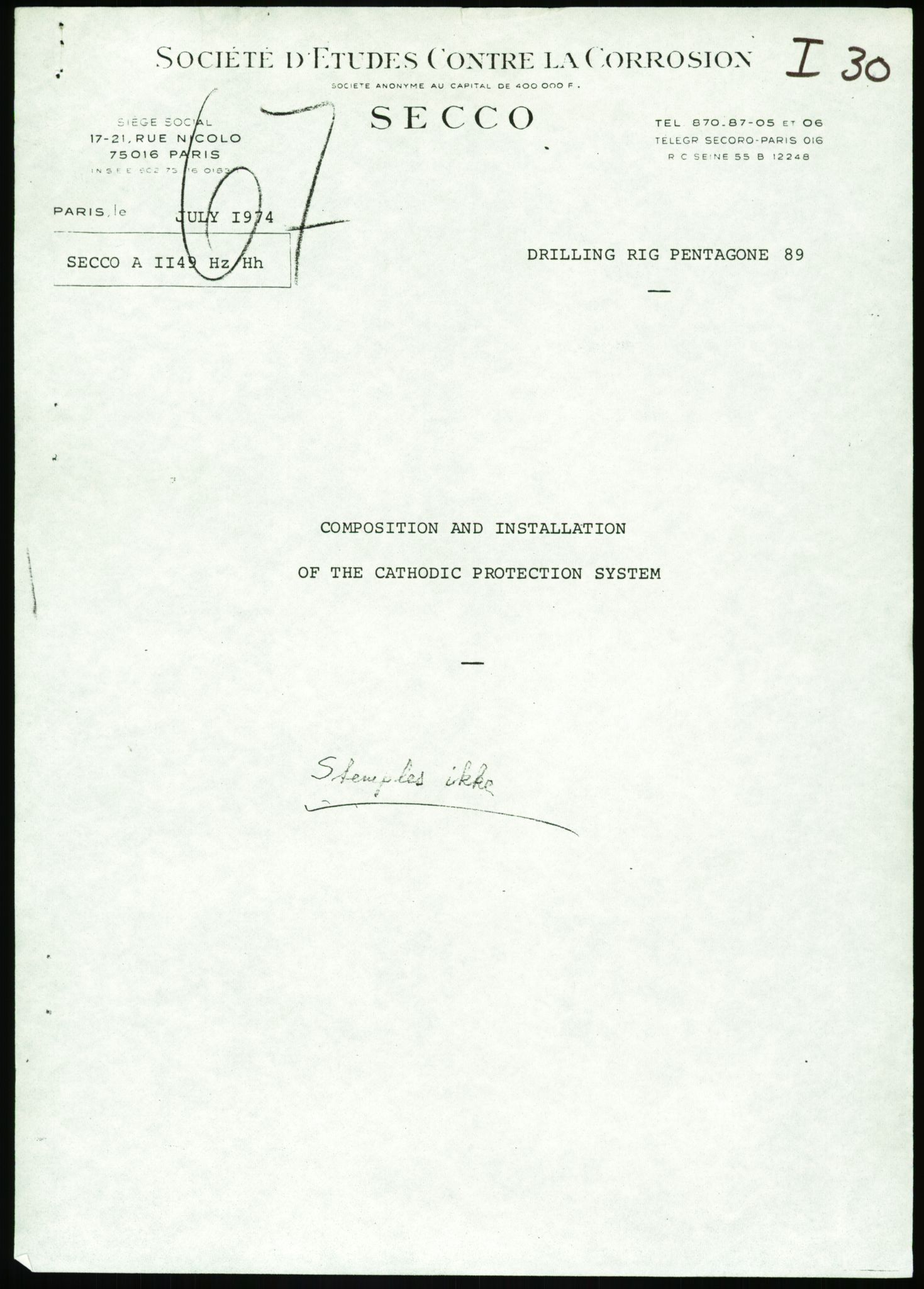 Justisdepartementet, Granskningskommisjonen ved Alexander Kielland-ulykken 27.3.1980, RA/S-1165/D/L0002: I Det norske Veritas (I1-I5, I7-I11, I14-I17, I21-I28, I30-I31)/B Stavanger Drilling A/S (B4), 1980-1981, p. 688