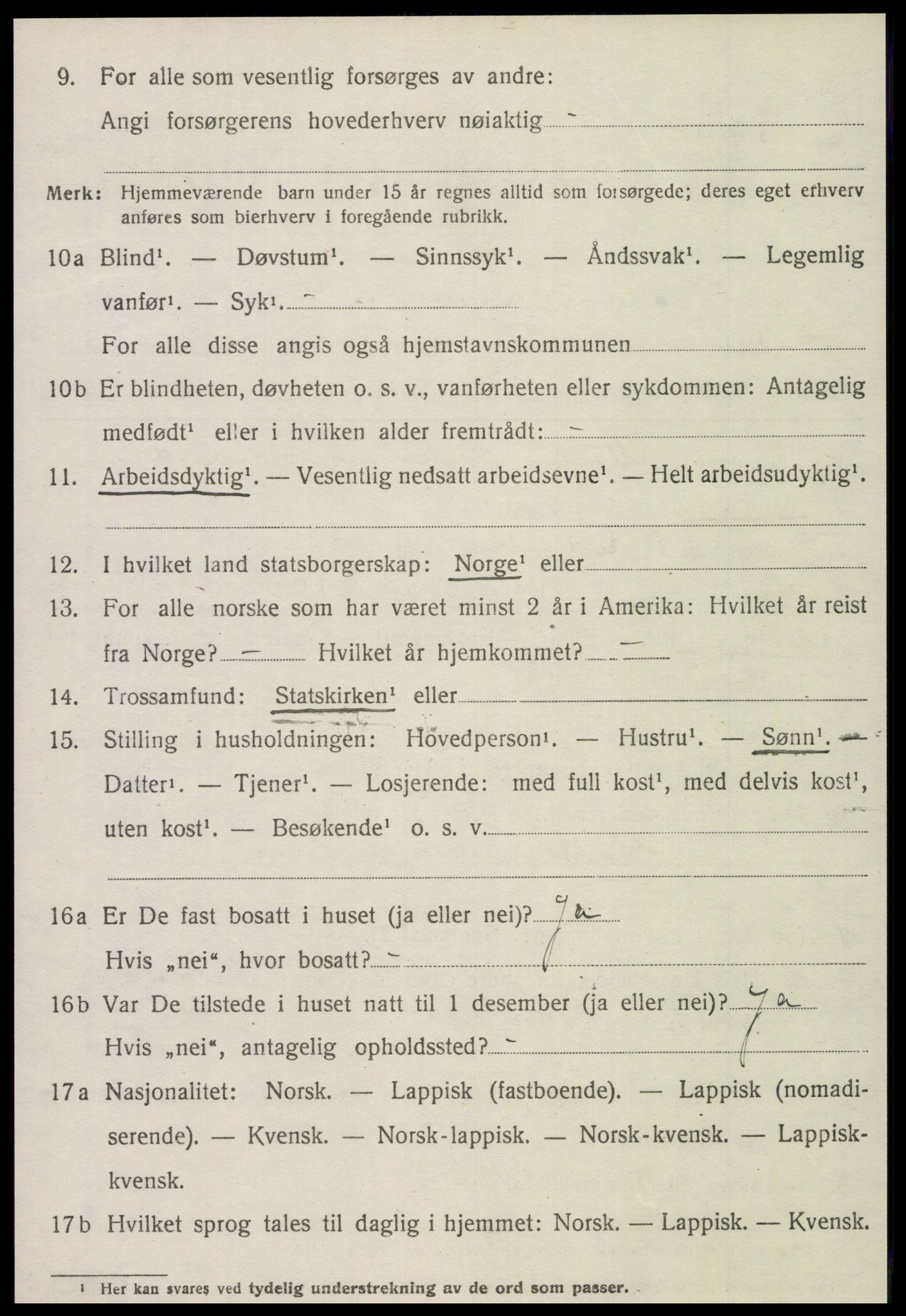 SAT, 1920 census for Leksvik, 1920, p. 3251