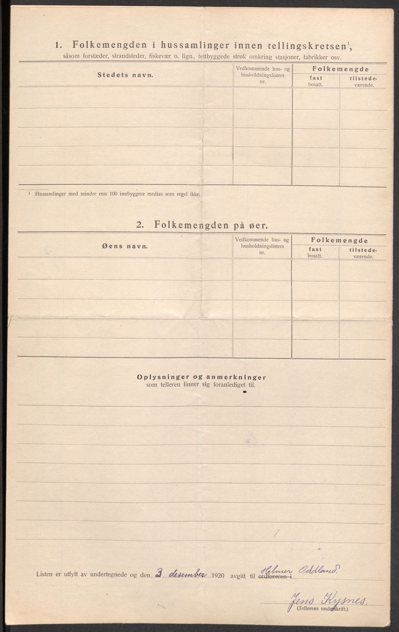 SAST, 1920 census for Sjernarøy, 1920, p. 15