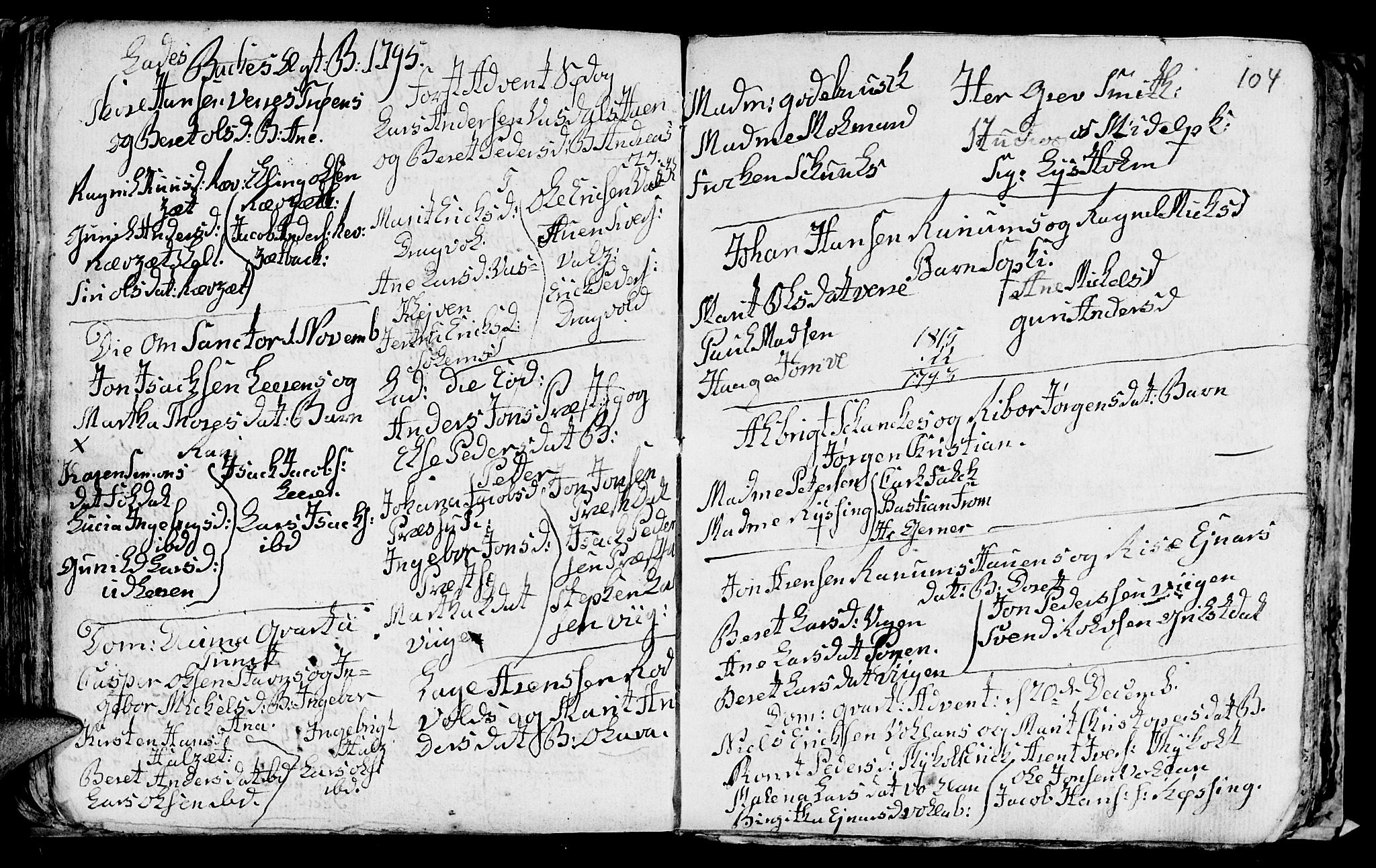 Ministerialprotokoller, klokkerbøker og fødselsregistre - Sør-Trøndelag, SAT/A-1456/606/L0305: Parish register (copy) no. 606C01, 1757-1819, p. 104