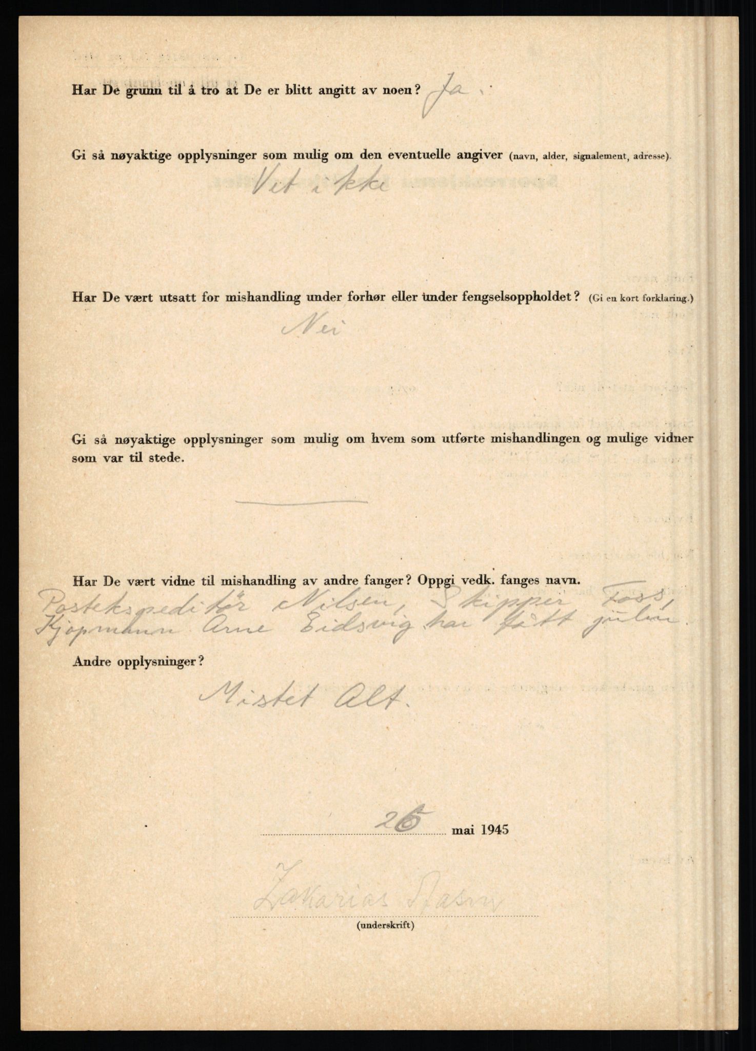 Rikspolitisjefen, AV/RA-S-1560/L/L0018: Wiborg, Bjarne Sigurd - Aavern, Reidar, 1940-1945, p. 985