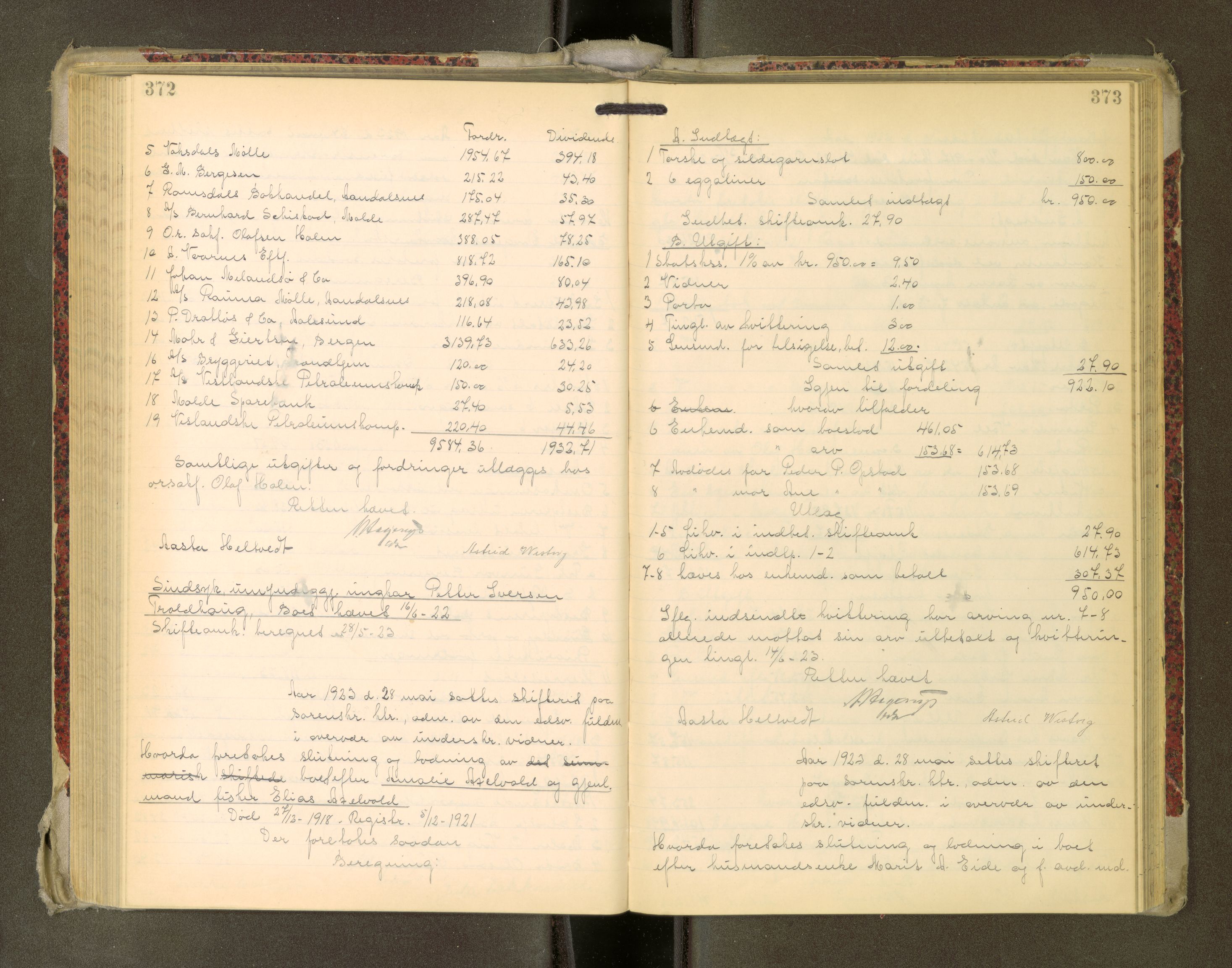 Romsdal sorenskriveri, AV/SAT-A-4149/1/3/3A/L0022: Skifteutlodnings Protokoll, 1920-1924, p. 372-373