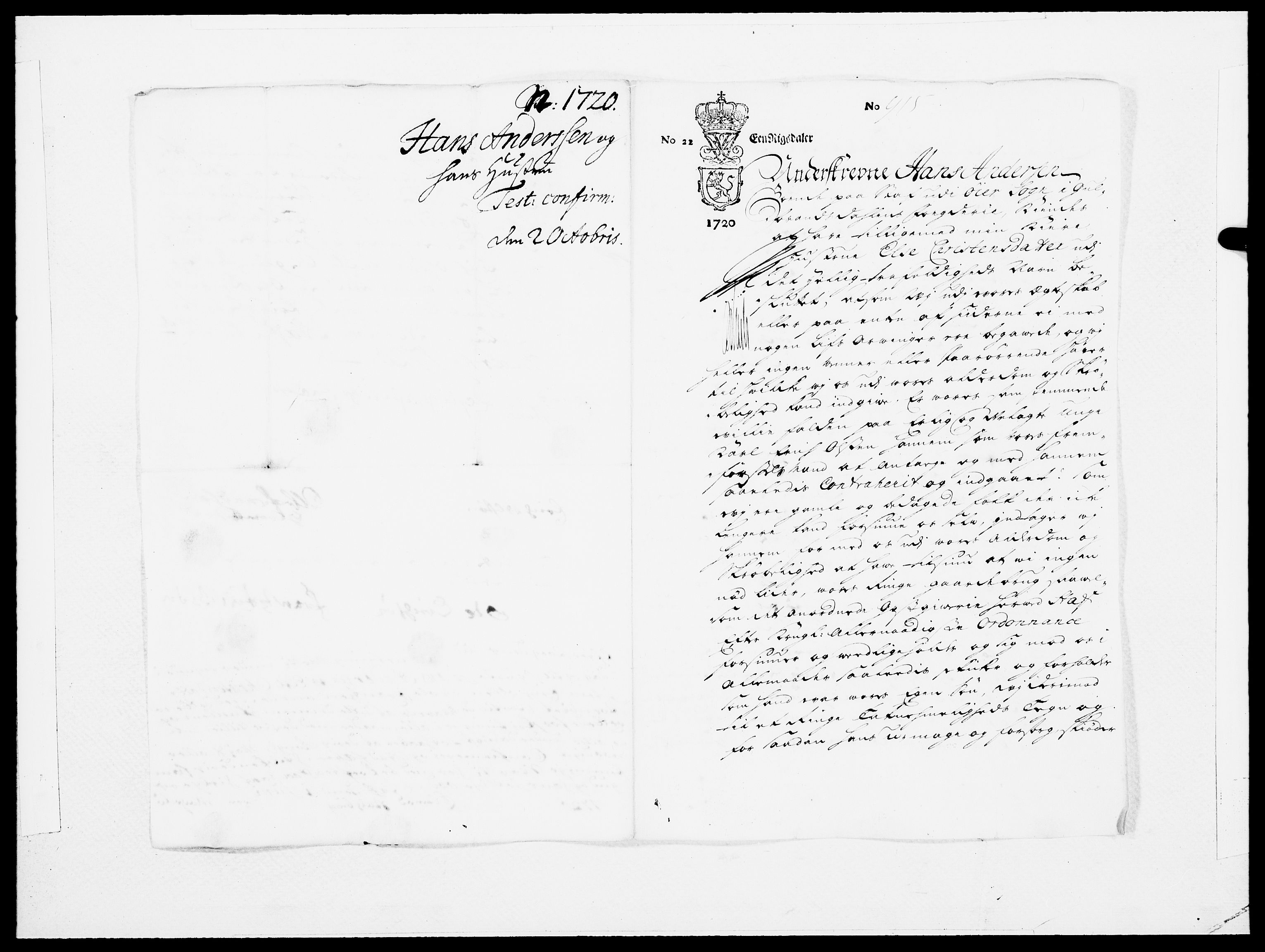 Danske Kanselli 1572-1799, AV/RA-EA-3023/F/Fc/Fcc/Fcca/L0087: Norske innlegg 1572-1799, 1720, p. 494