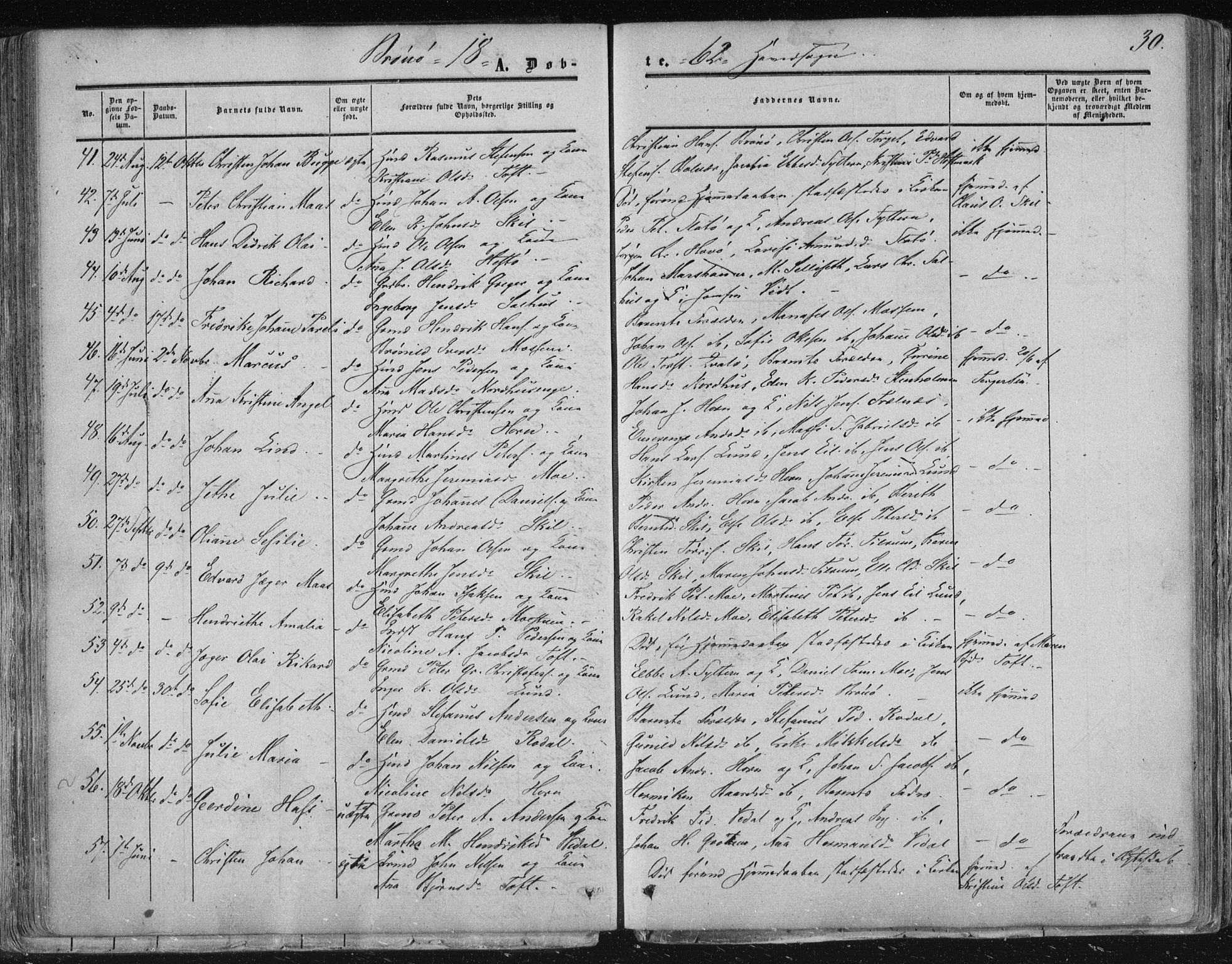 Ministerialprotokoller, klokkerbøker og fødselsregistre - Nordland, SAT/A-1459/813/L0198: Parish register (official) no. 813A08, 1834-1874, p. 30